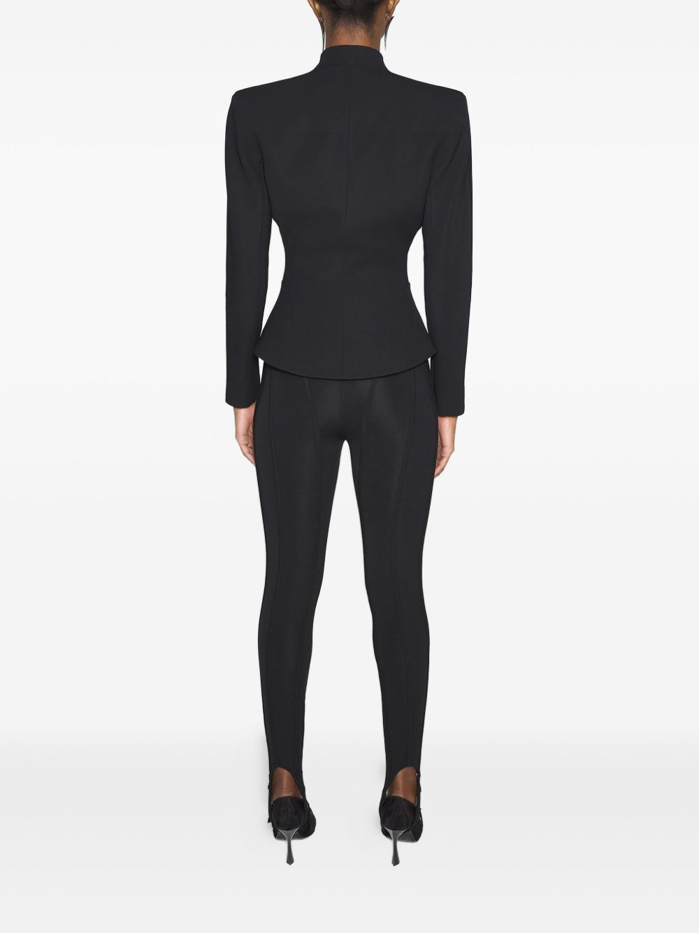 piped-boning waist leggings - 3