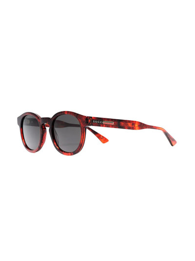 GUCCI tortoiseshell round-frame sunglasses outlook