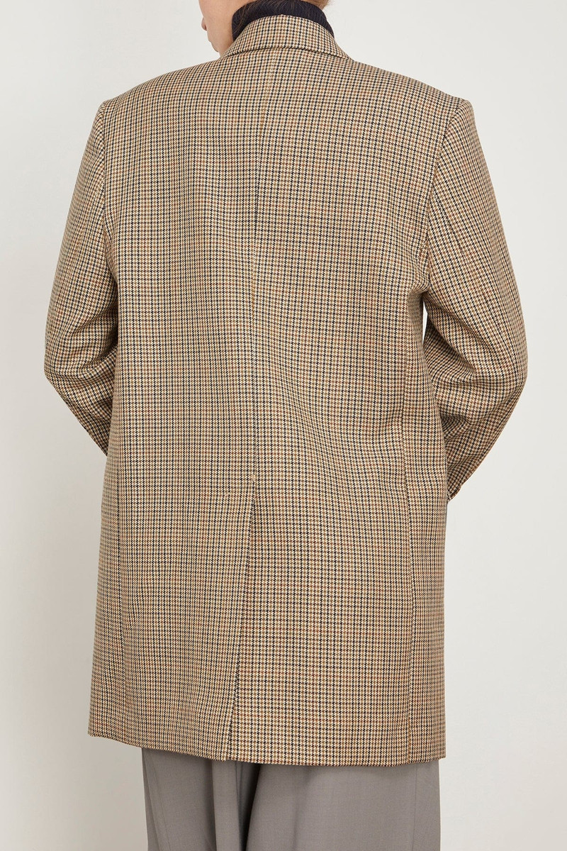 Double Breasted Oversized Jacket in Champagne/Black 4