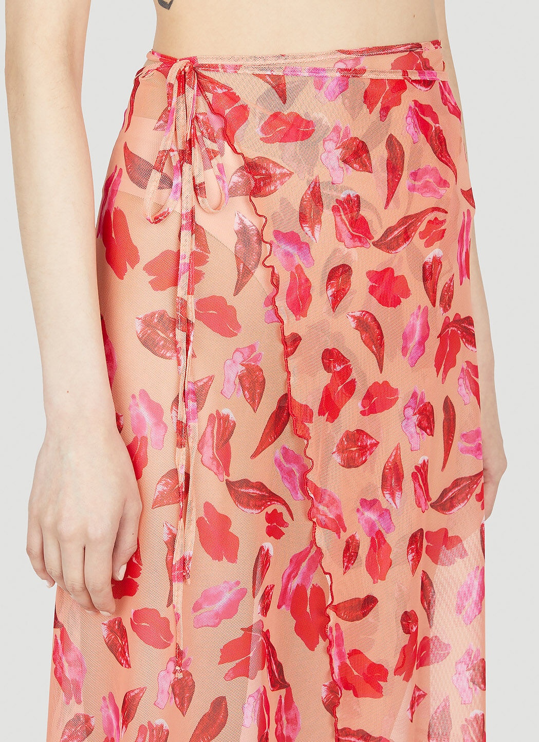 Lips Wrap Beach Skirt - 5