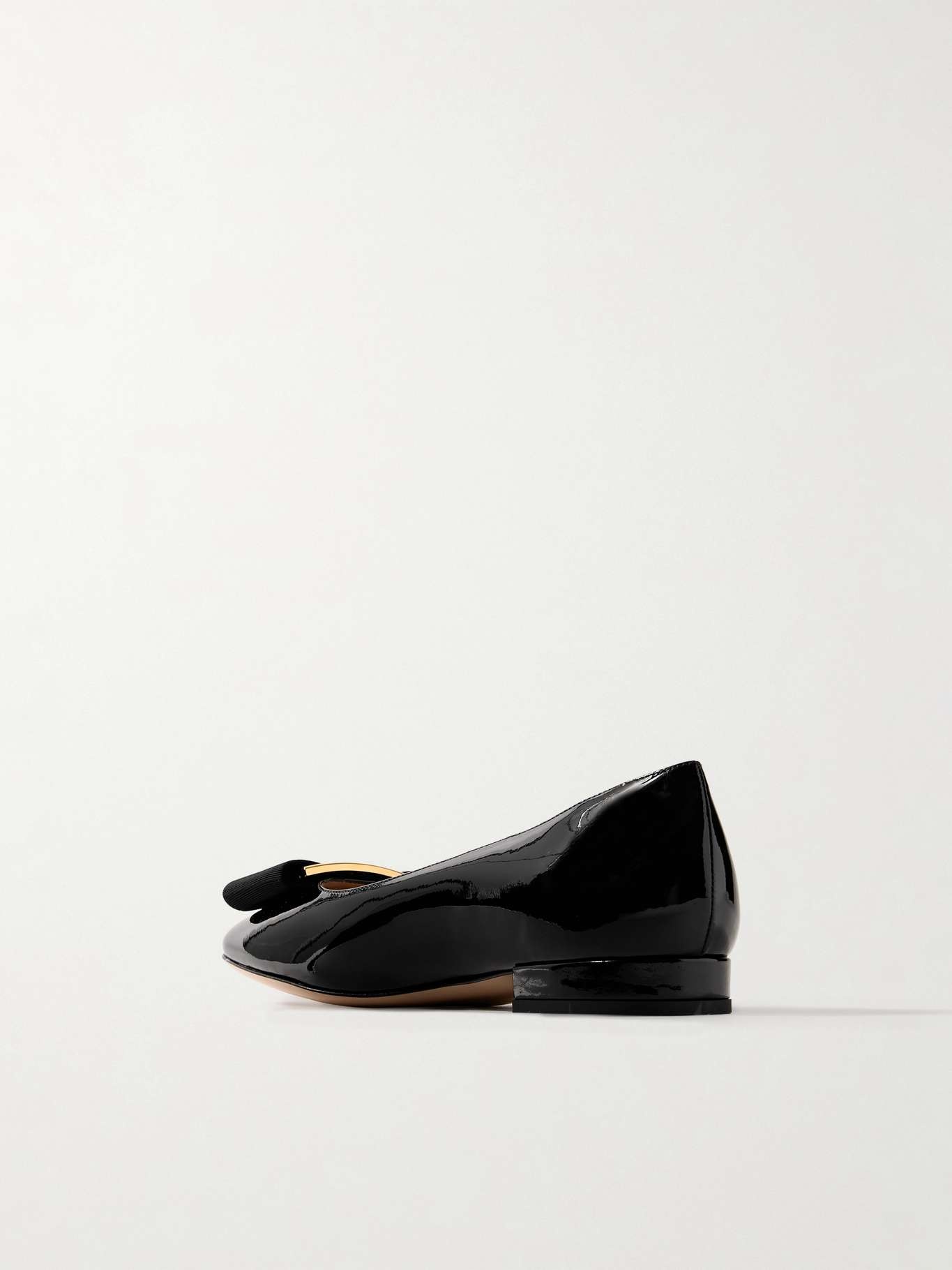 Audrey bow-embellished patent-leather ballet flats - 3