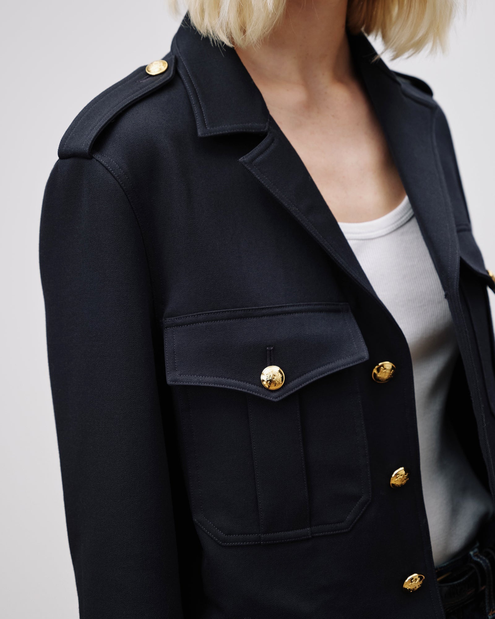 LOURDES CROPPED MILITARY BLAZER - 4