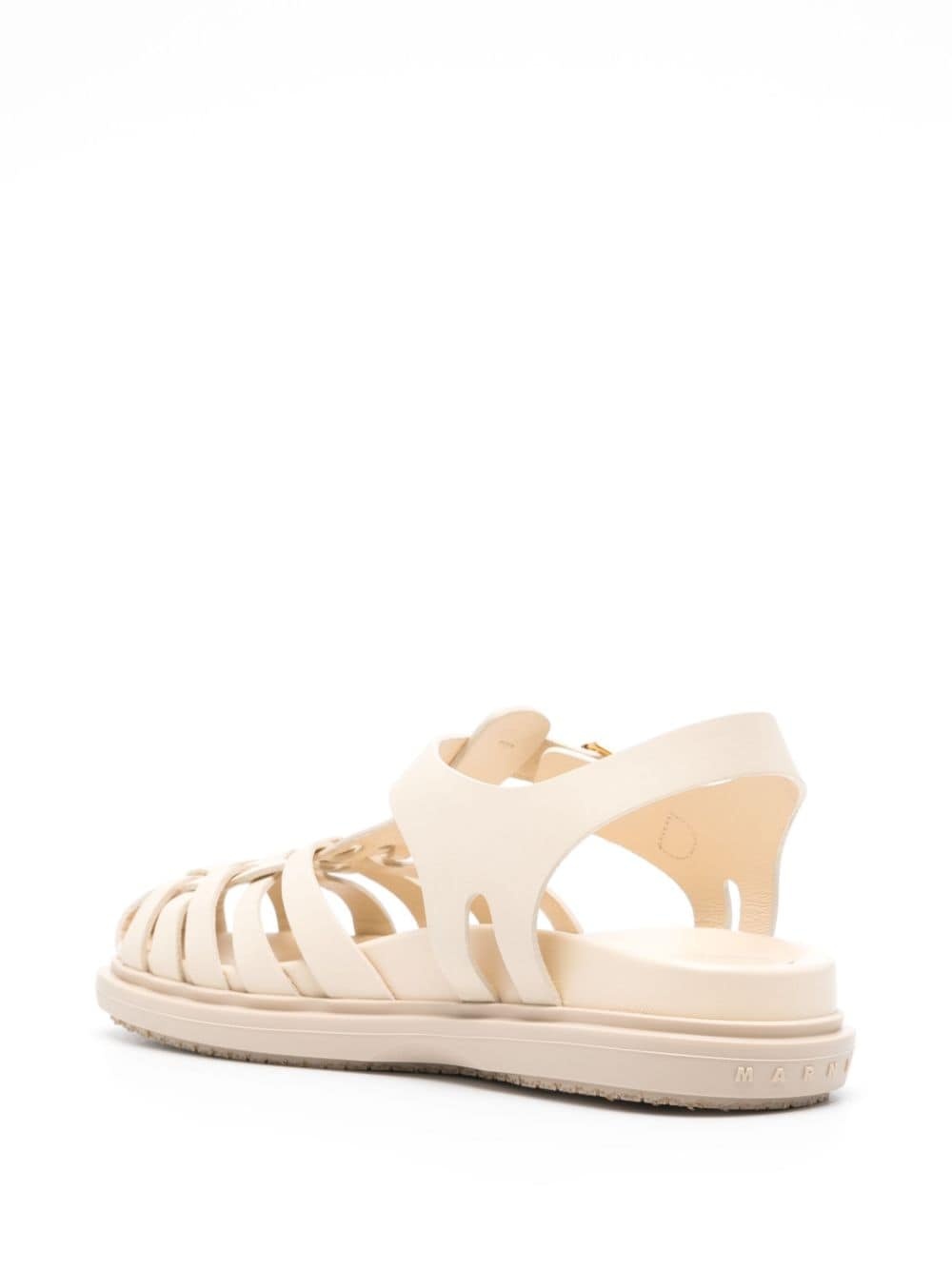 caged leather sandals - 3