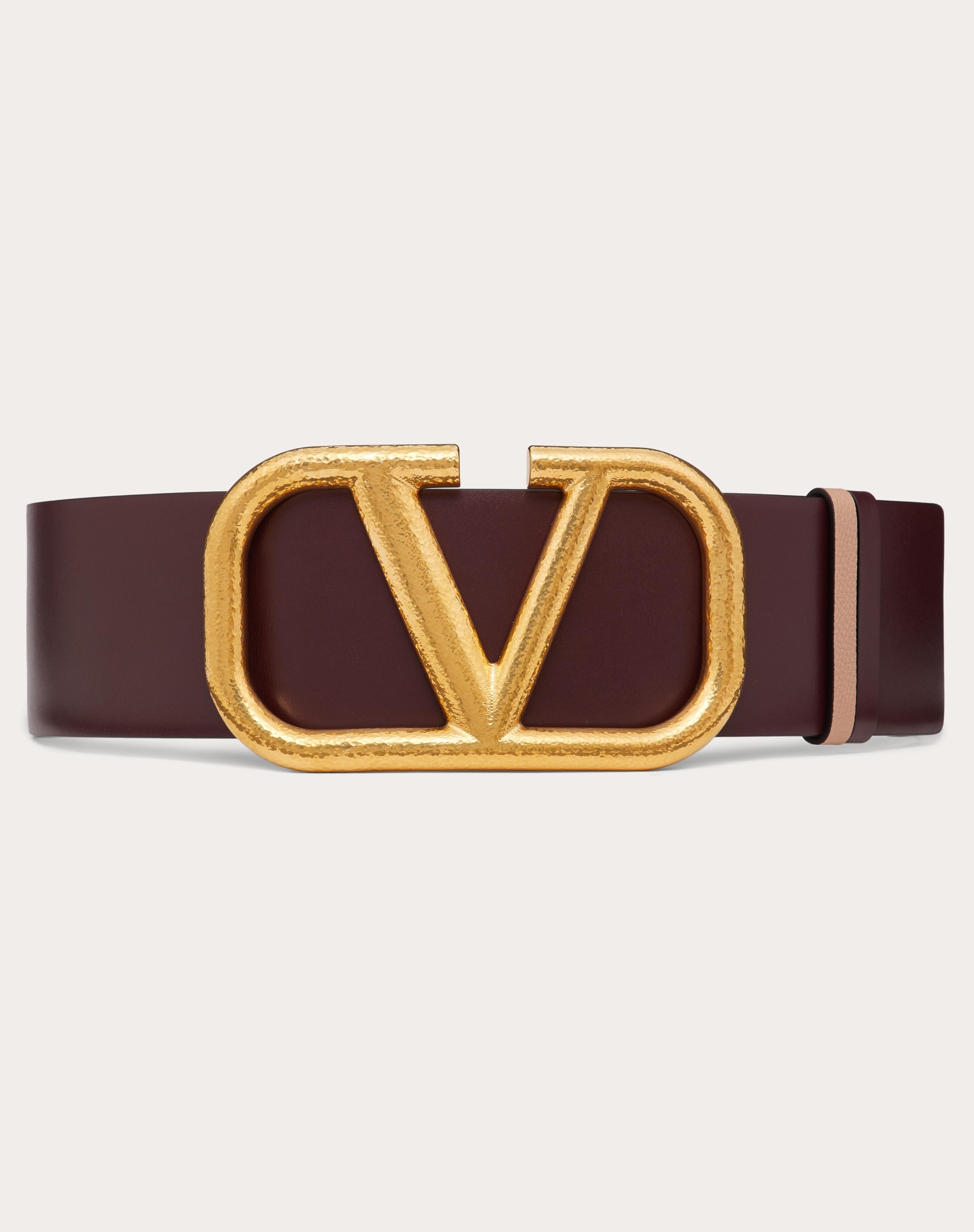 REVERSIBLE VLOGO SIGNATURE BELT IN GRAINY CALFSKIN 70MM - 1