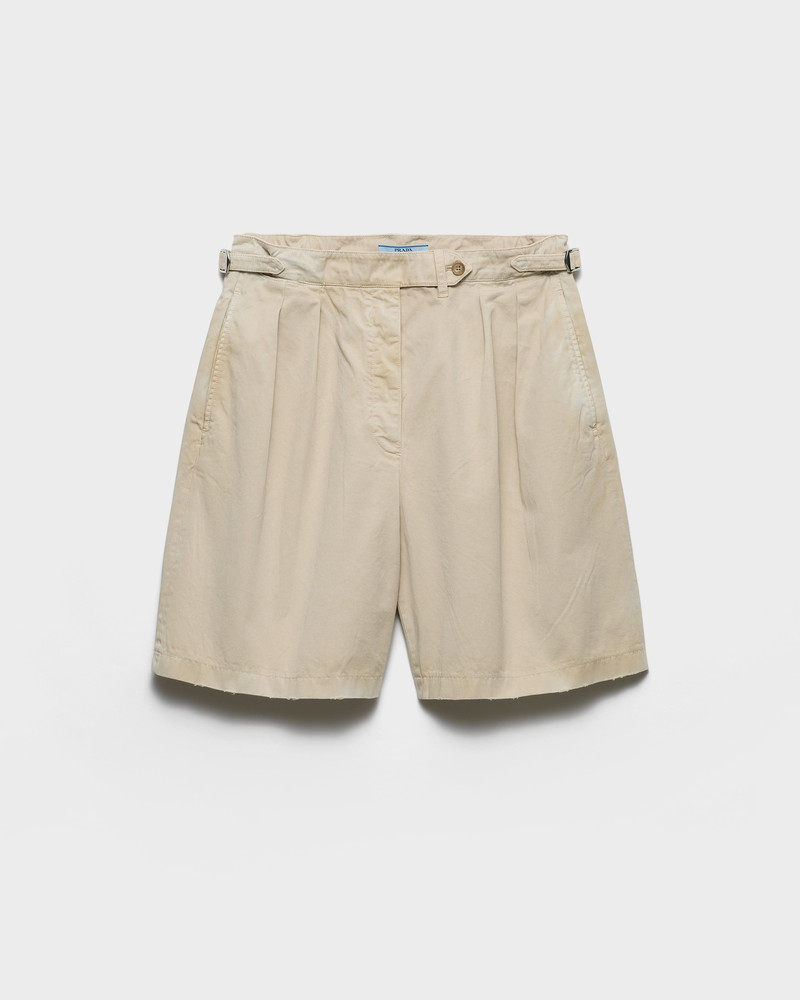 Garment-dyed old gabardine shorts 1
