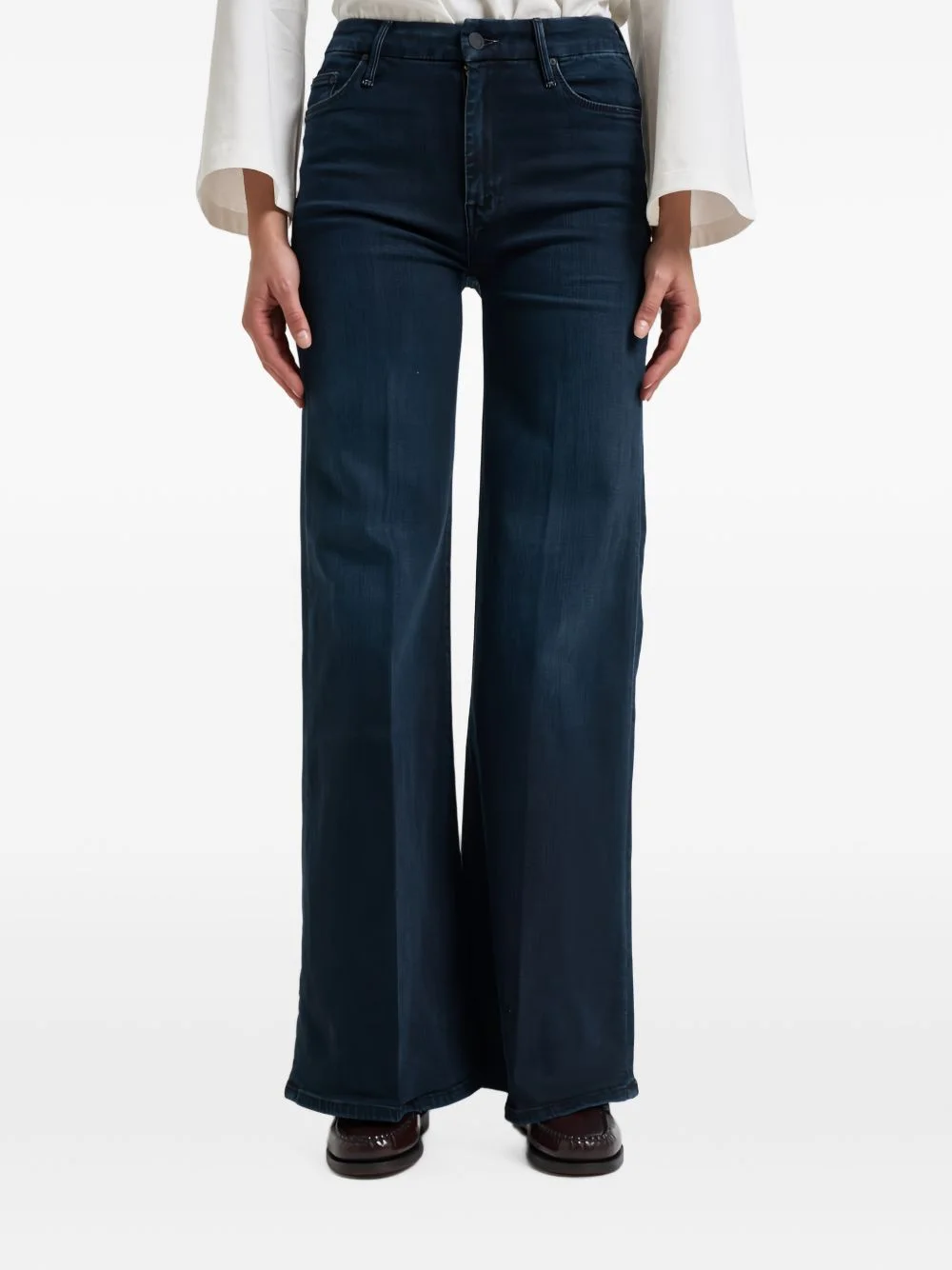 high-waisted wide-leg jeans - 1