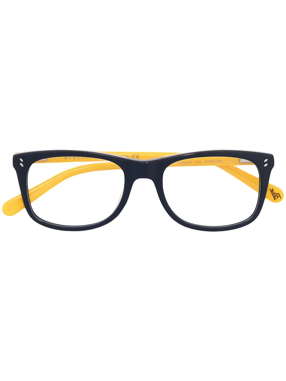 two-tone rectangle glasses - 1