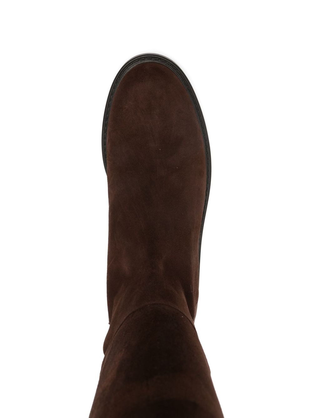 suede stretch-knit boots - 4