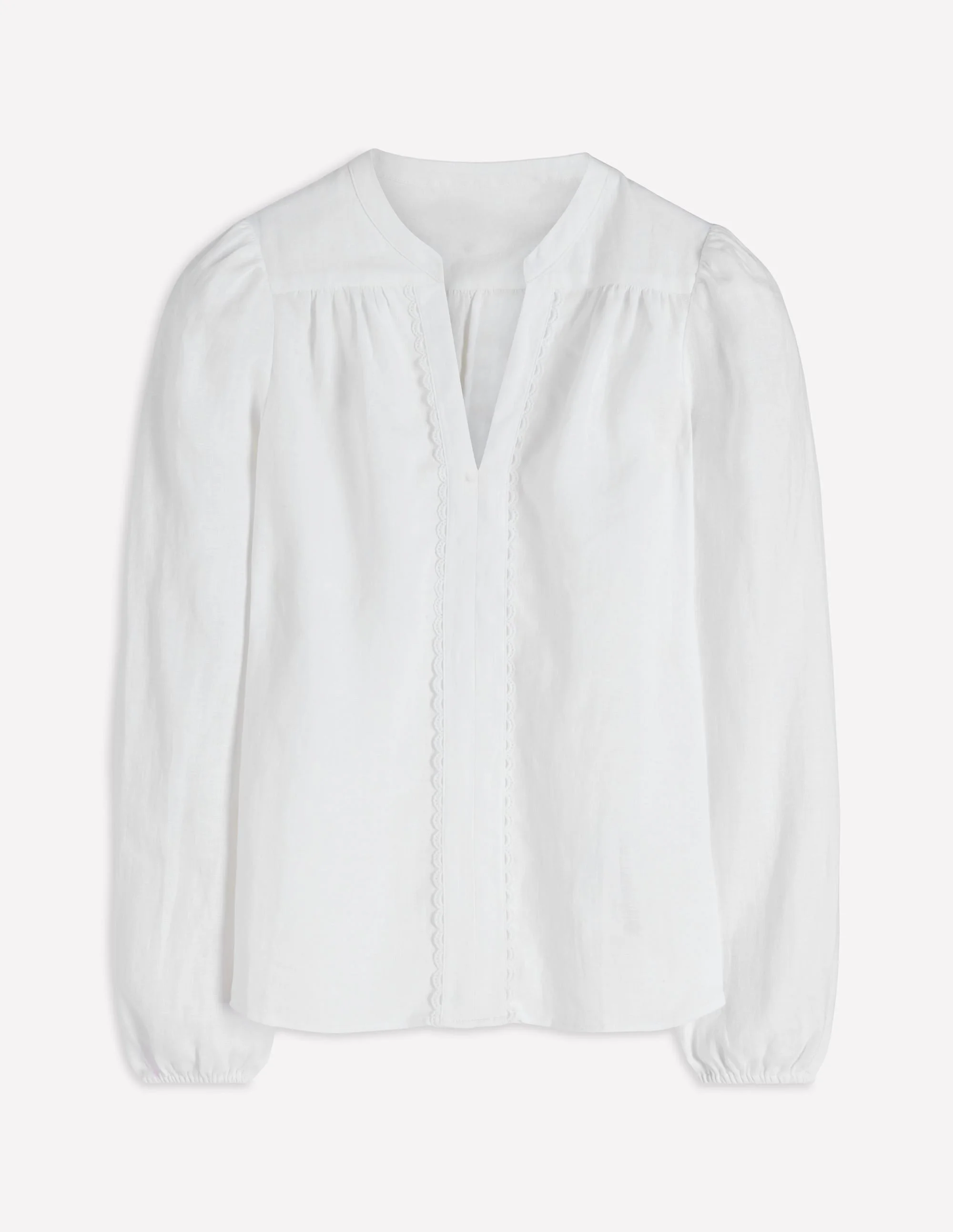 Linen Trim Insert Top-White - 1