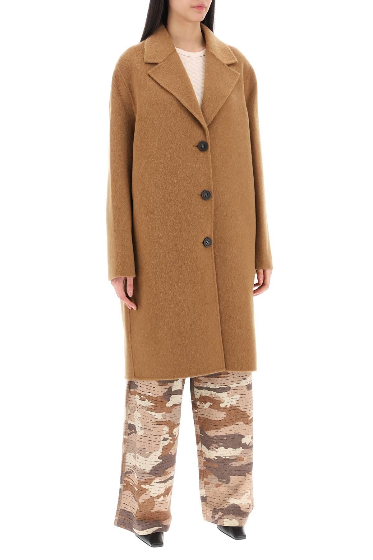 Acne Studios Midi Wool And Alpaca Coat - 3