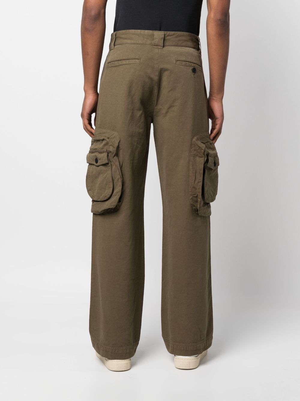 logo-patch straight-leg trousers - 4