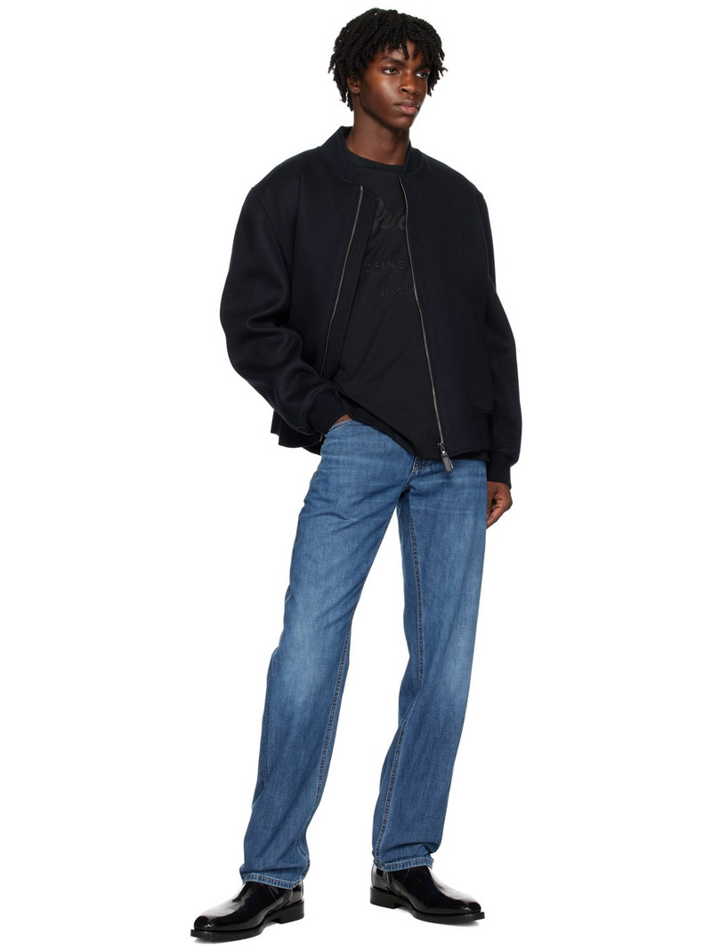 Brioni Black Embroidered T-Shirt outlook
