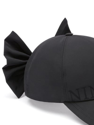 NINA RICCI bow-detail taffeta baseball cap outlook