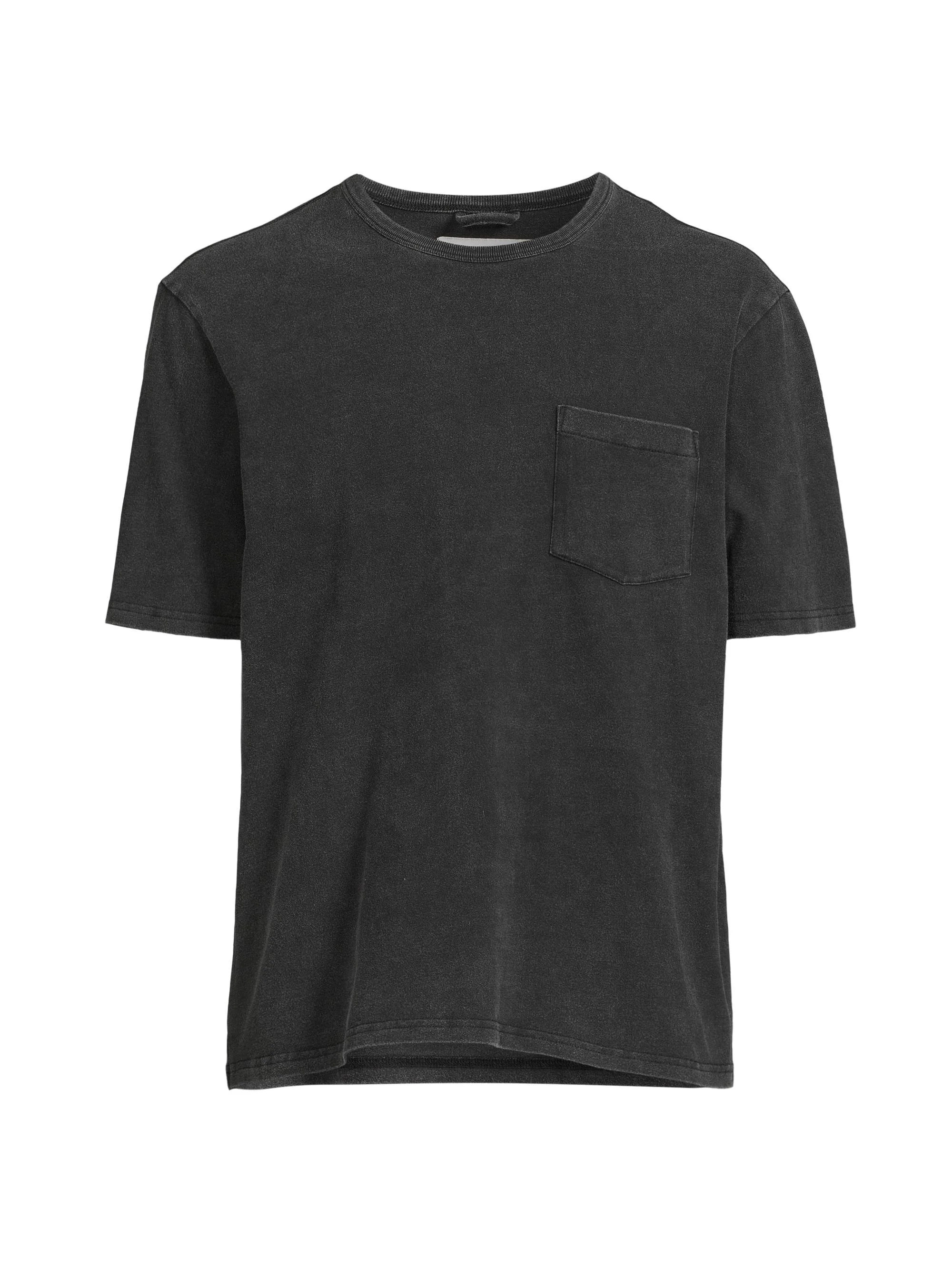 Men's Cotton Pocket T-Shirt - Black - 1