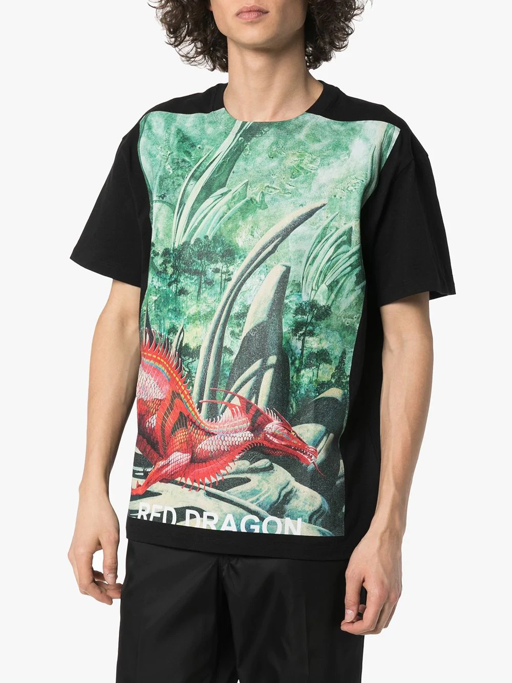 Red Dragon graphic-print T-shirt - 3