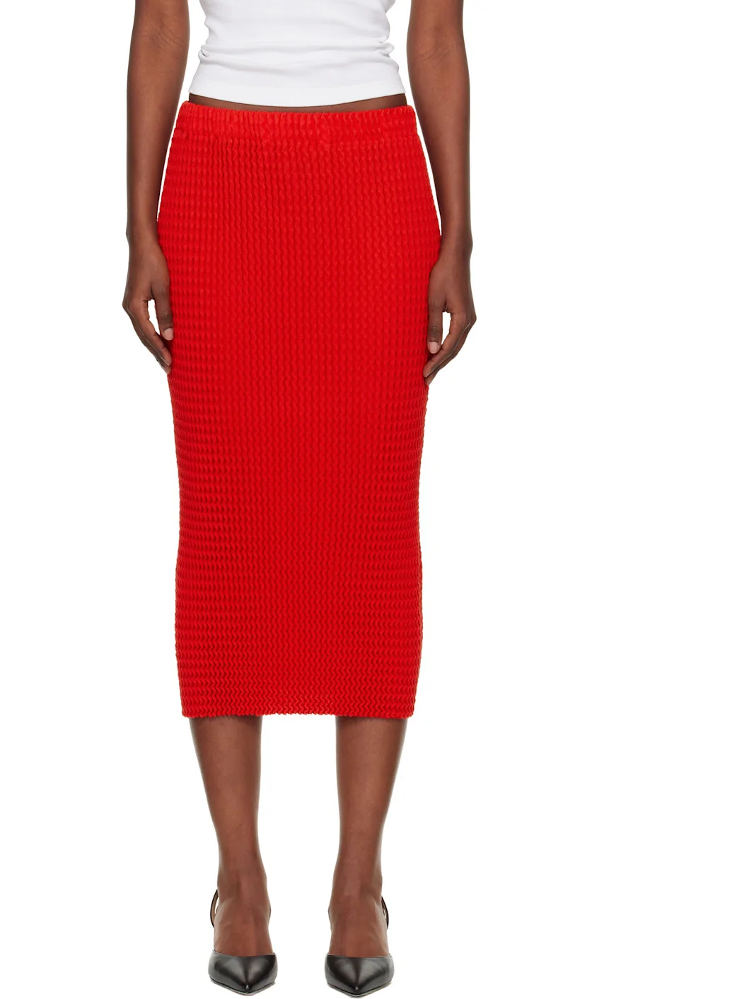 Red October Spongy-58 Midi Skirt - 1