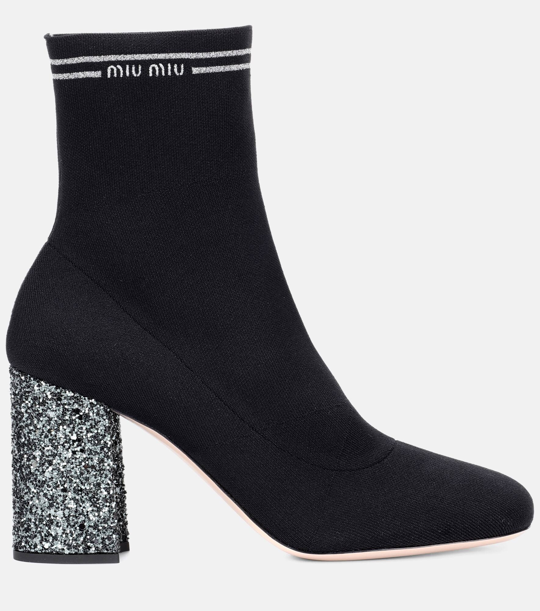 Stretch-knit ankle boots - 5