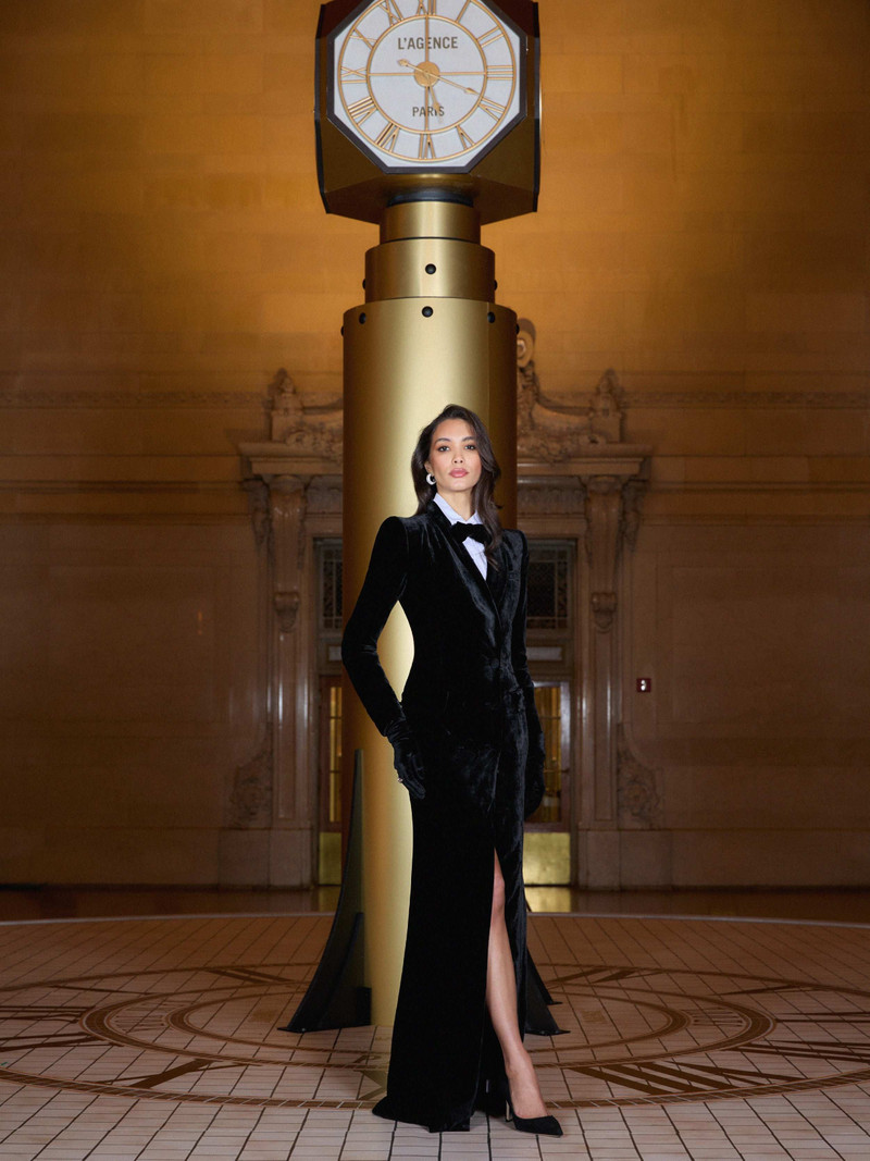 Stormi Velvet Tuxedo Maxi Dress 6