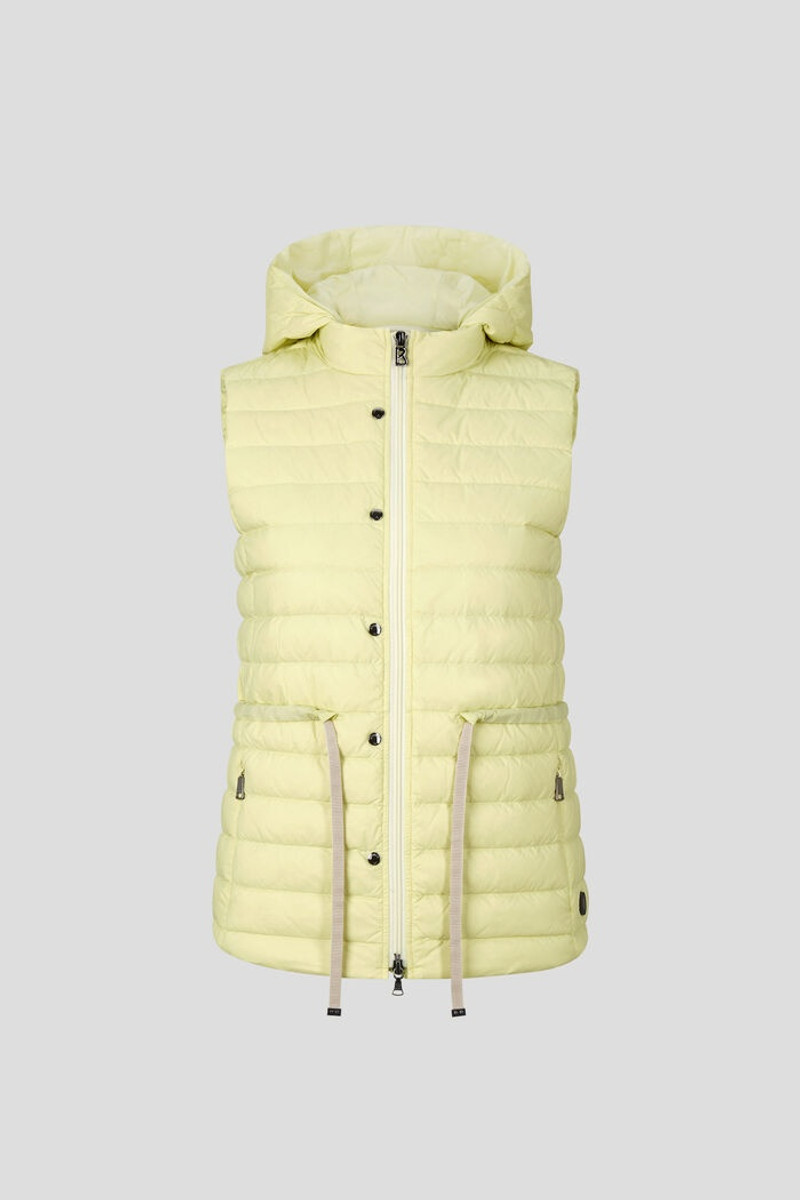 Cleo Lightweight down waistcoat in Pastel yellow 1