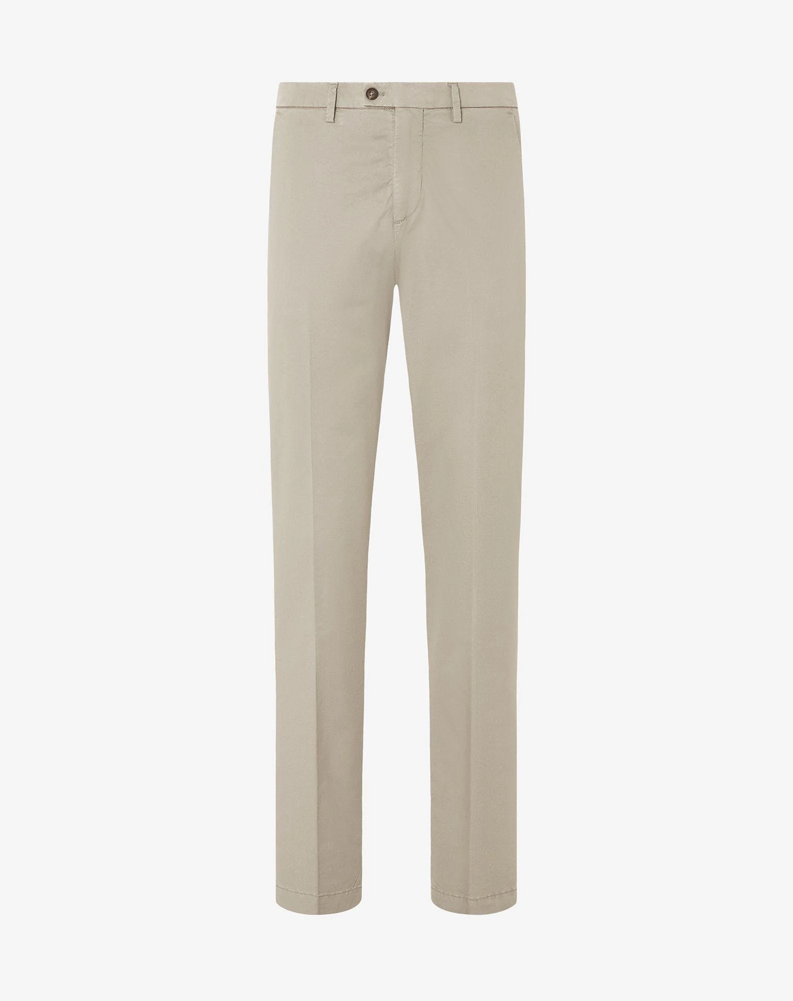 Light green garment-dyed gabardine trousers - 1