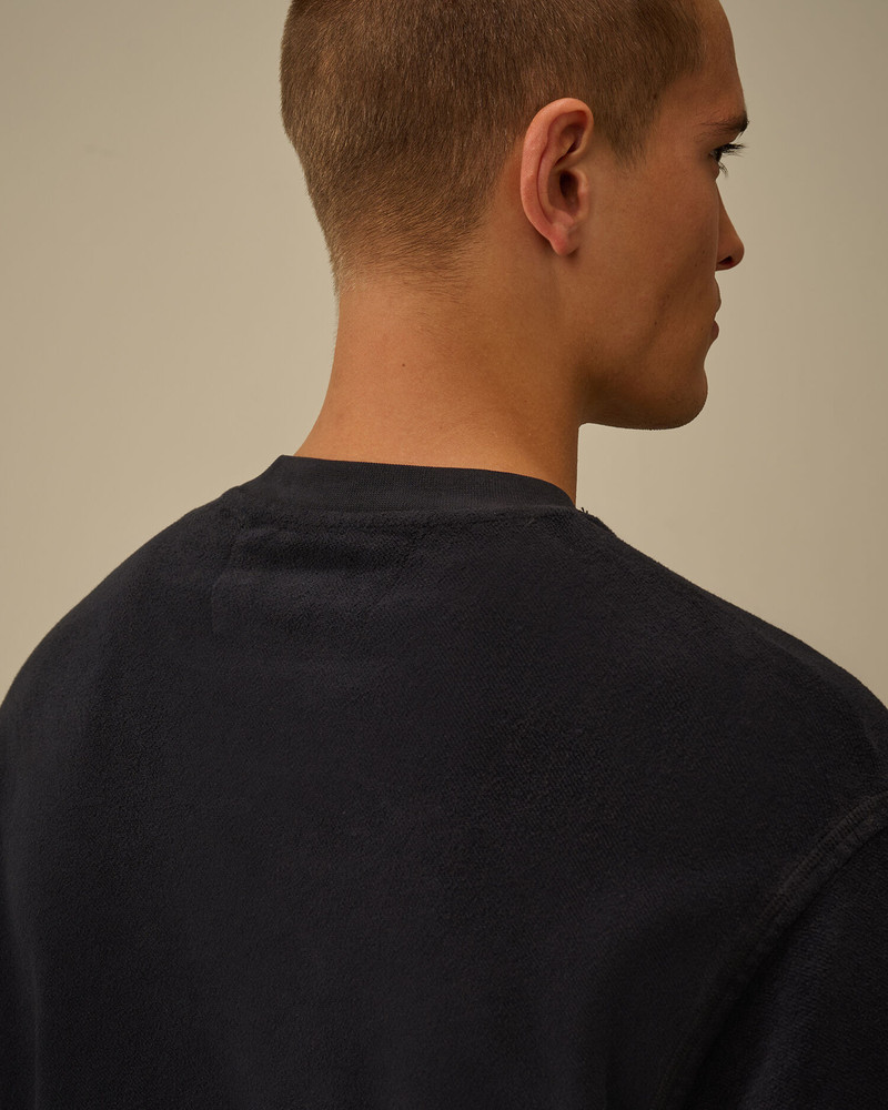 Brushed Emerized Diagonal Fleece Crewneck Sweatshirt 6