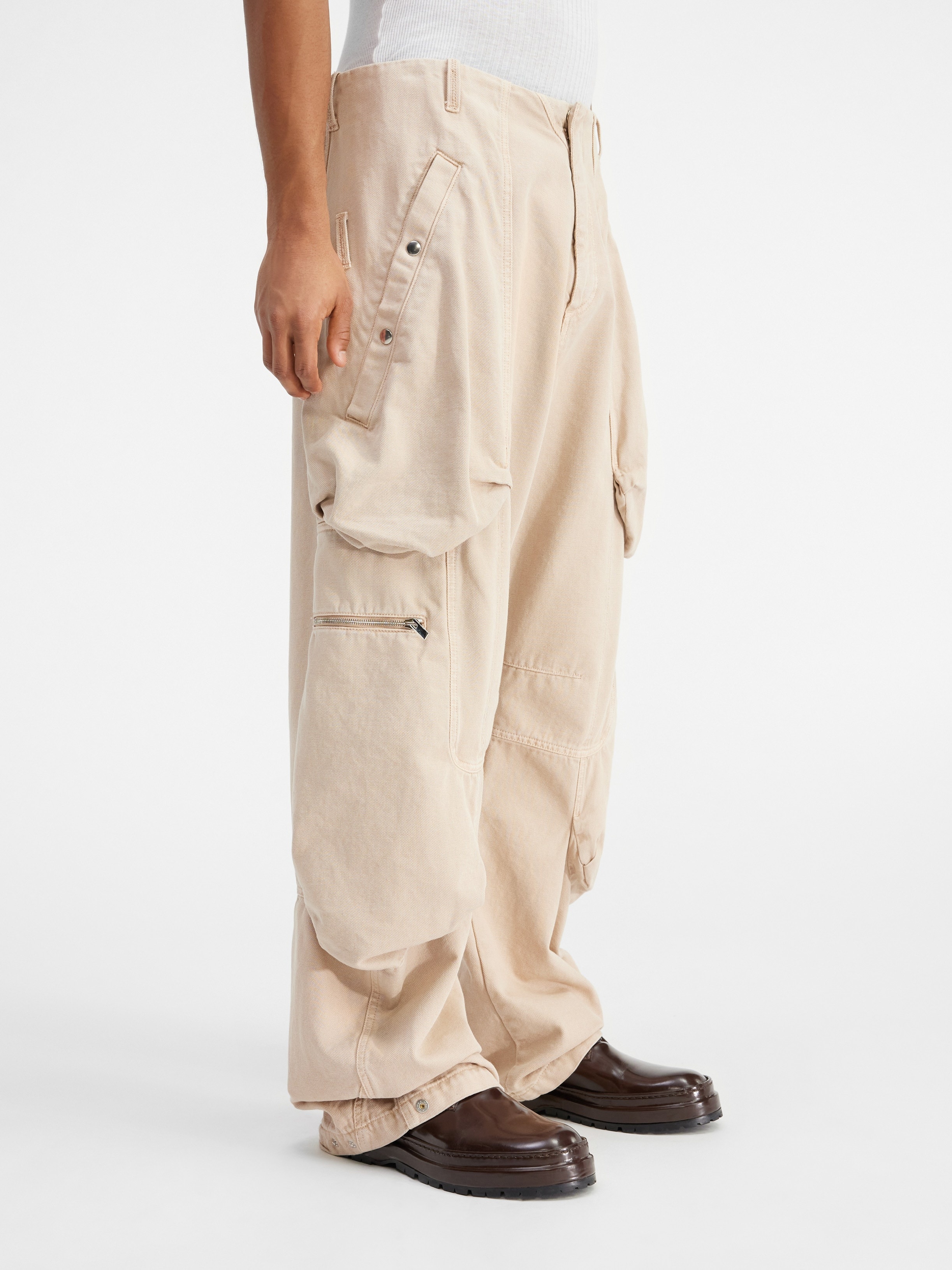 Le Cargo Marrone Cotton Cargo Pants