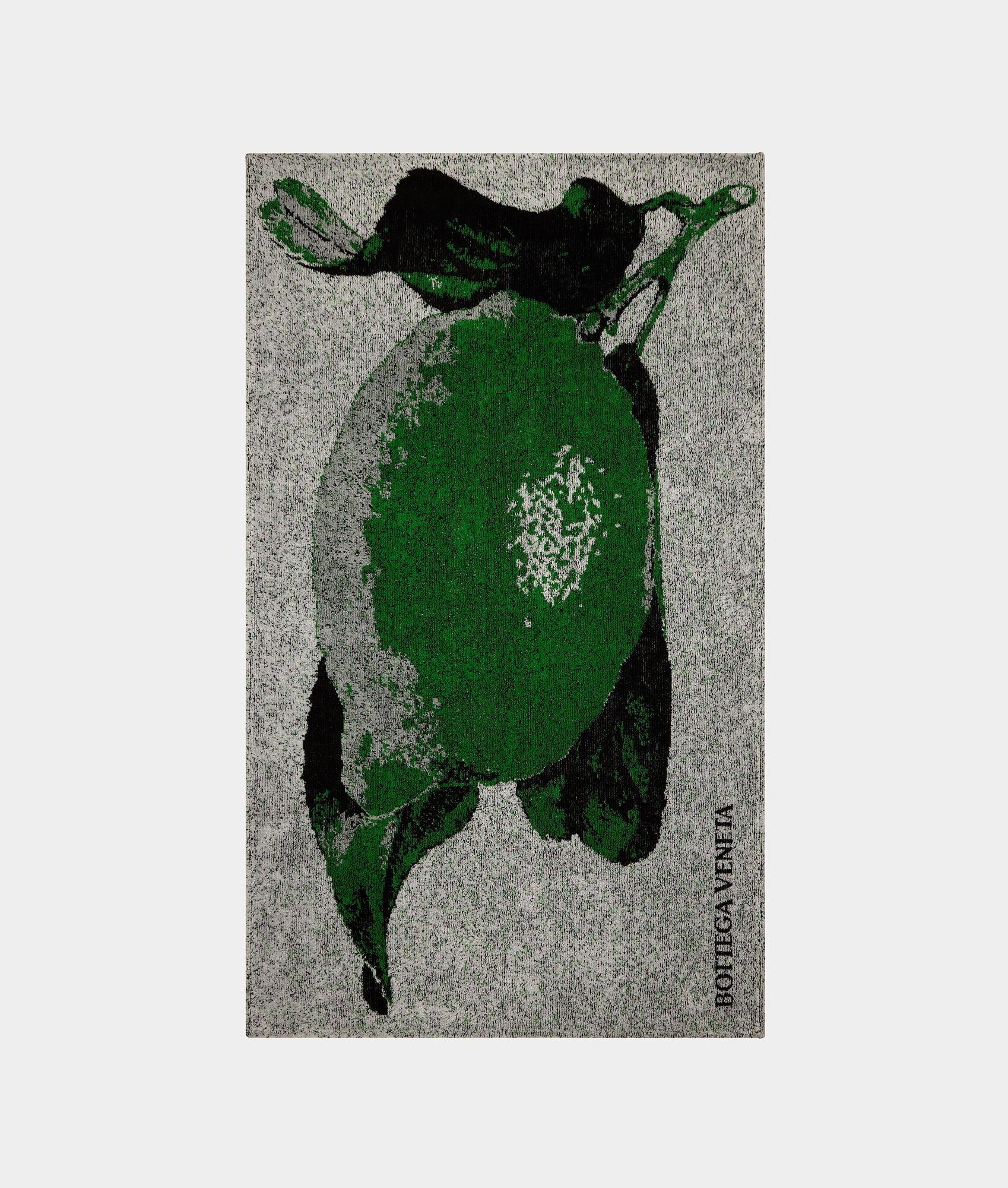 cotton terry lemon jacquard beach towel - 1