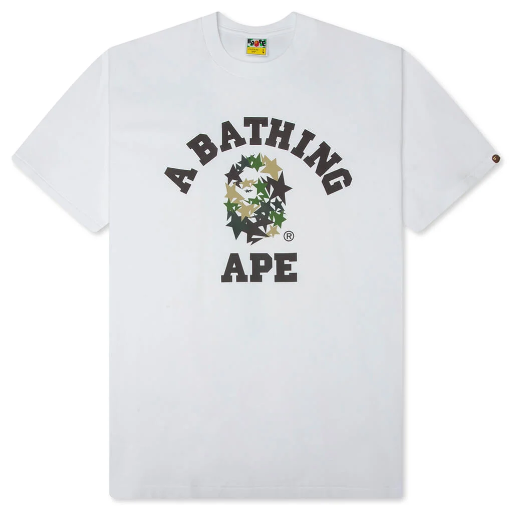 STA COLLEGE RELAXED FIT TEE - WHITE - 1