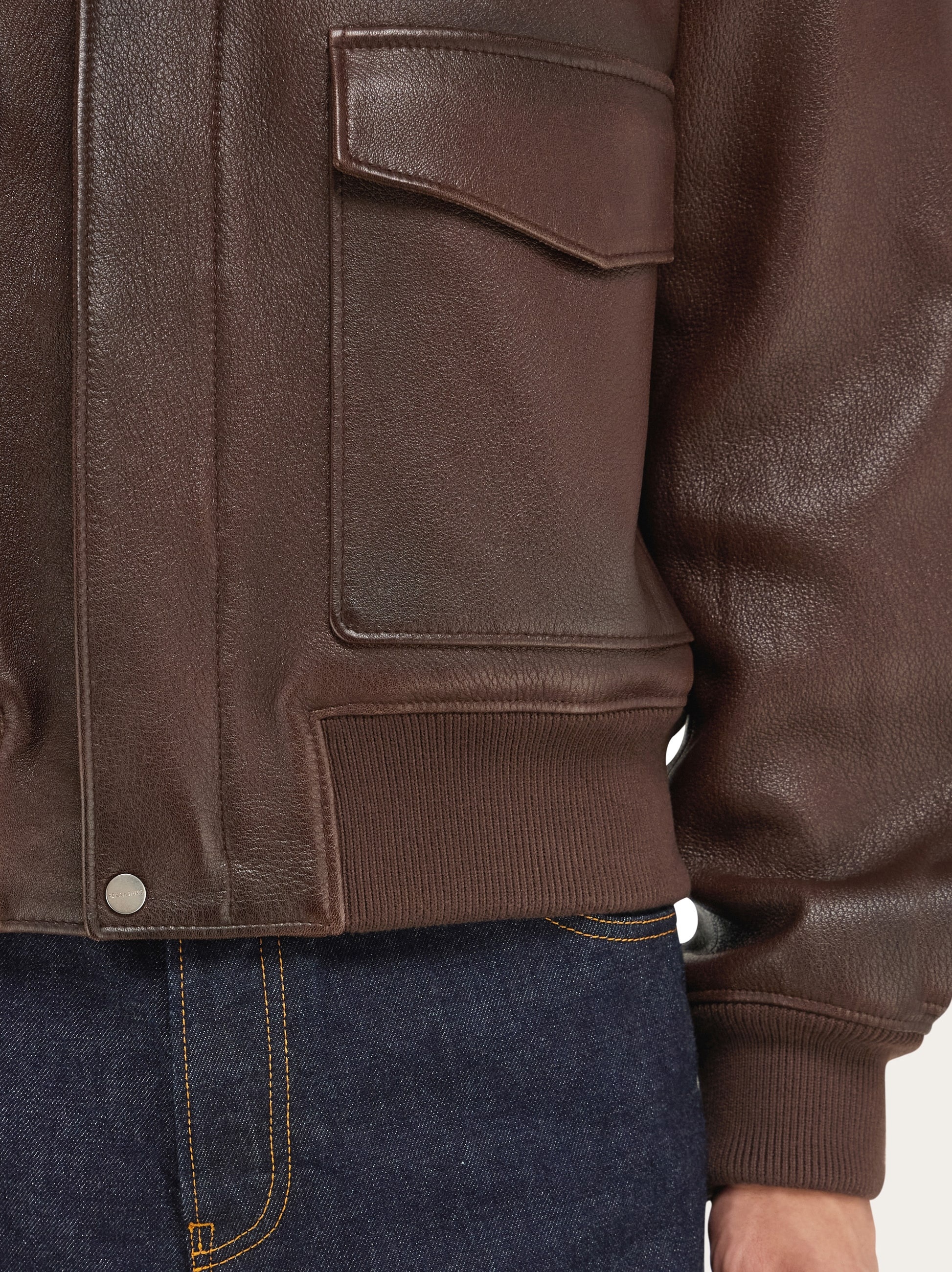 Leather blouson - 6