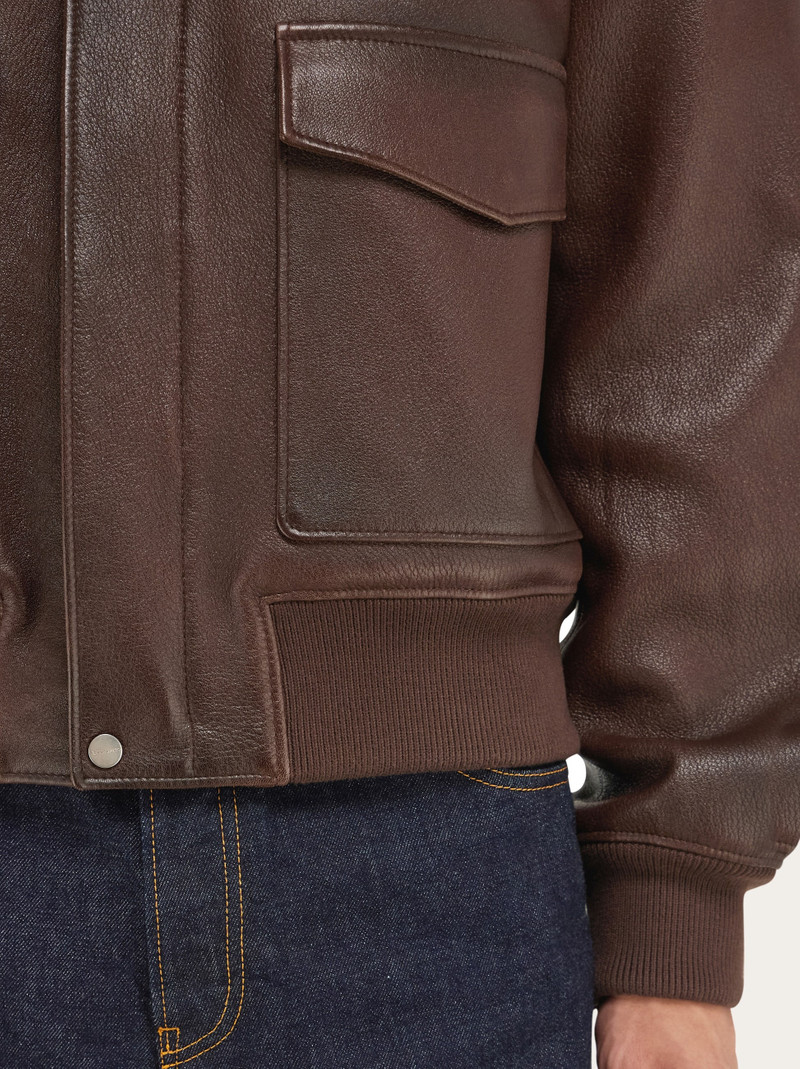 Leather blouson 6