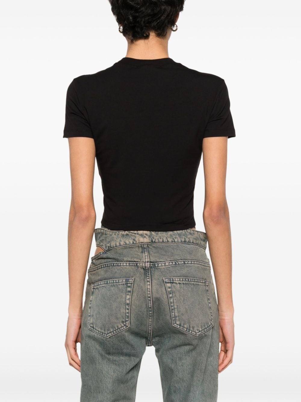 V-Emblem glittered T-shirt - 4