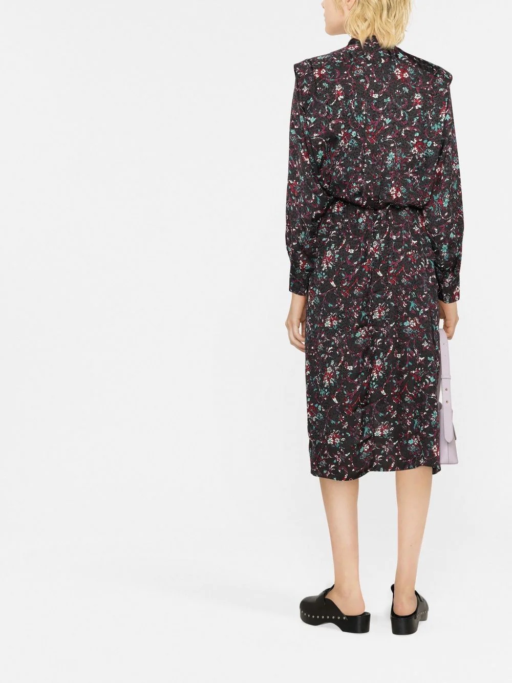 Okleya floral-print midi dress - 4
