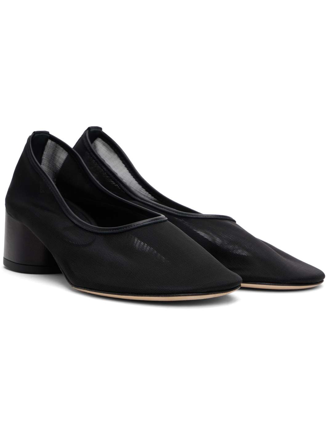 Black Balla Pump Mesh Heels - 4