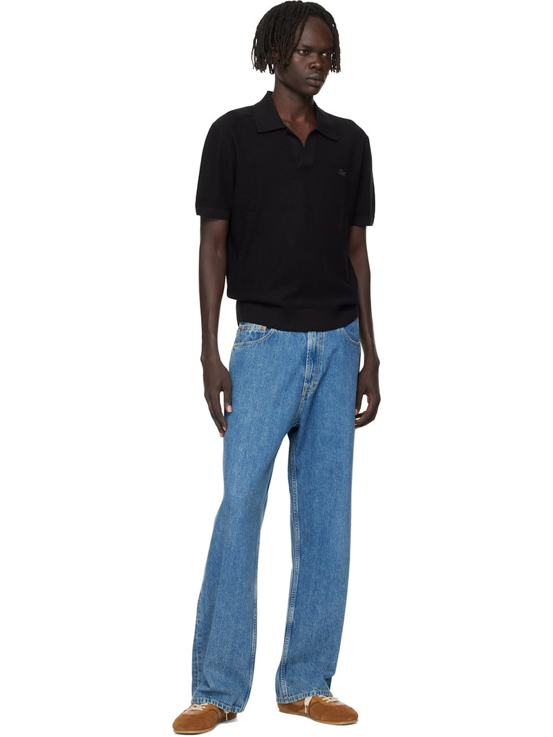 LACOSTE Black Open Collar Polo outlook