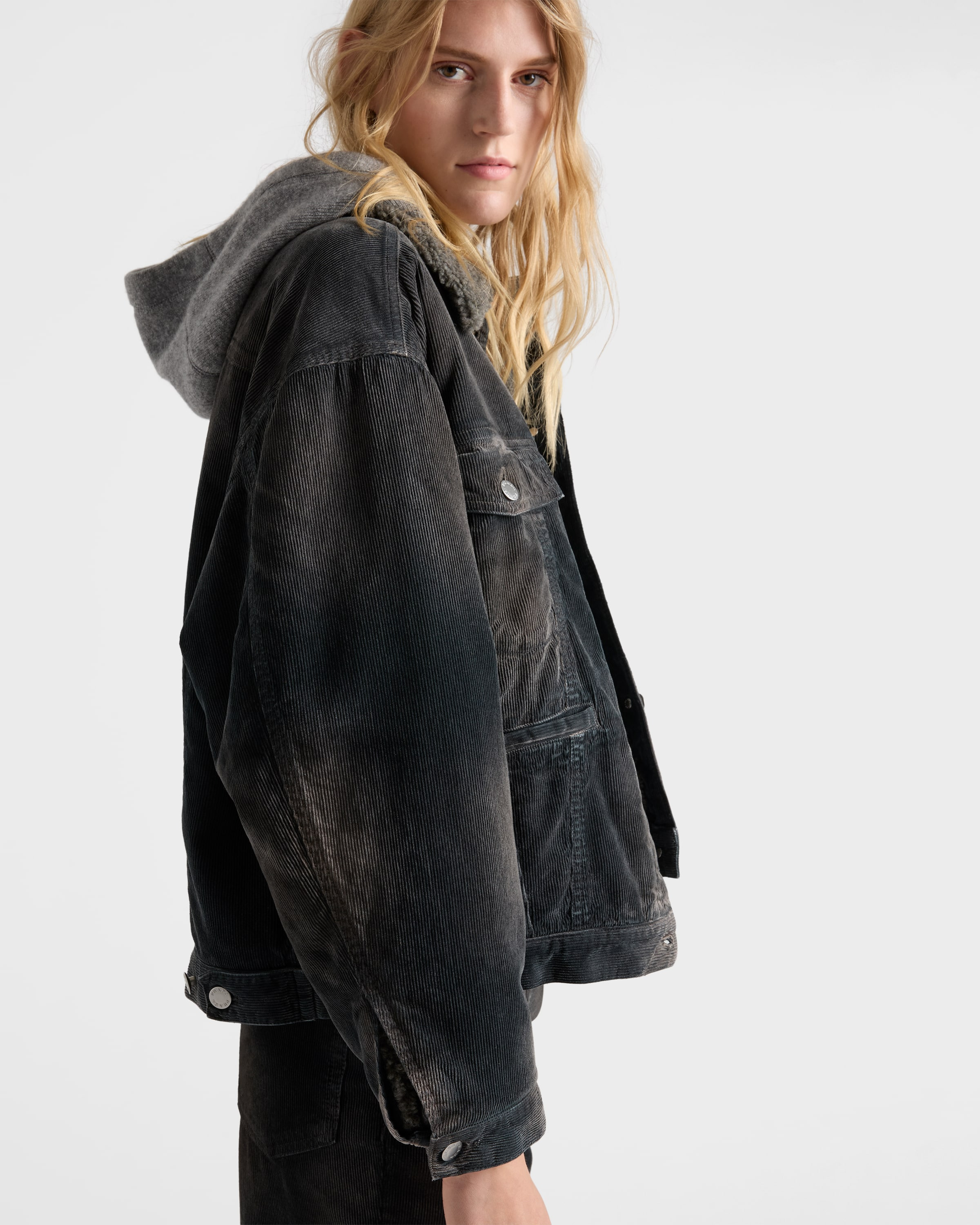 Corduroy blouson jacket - 4