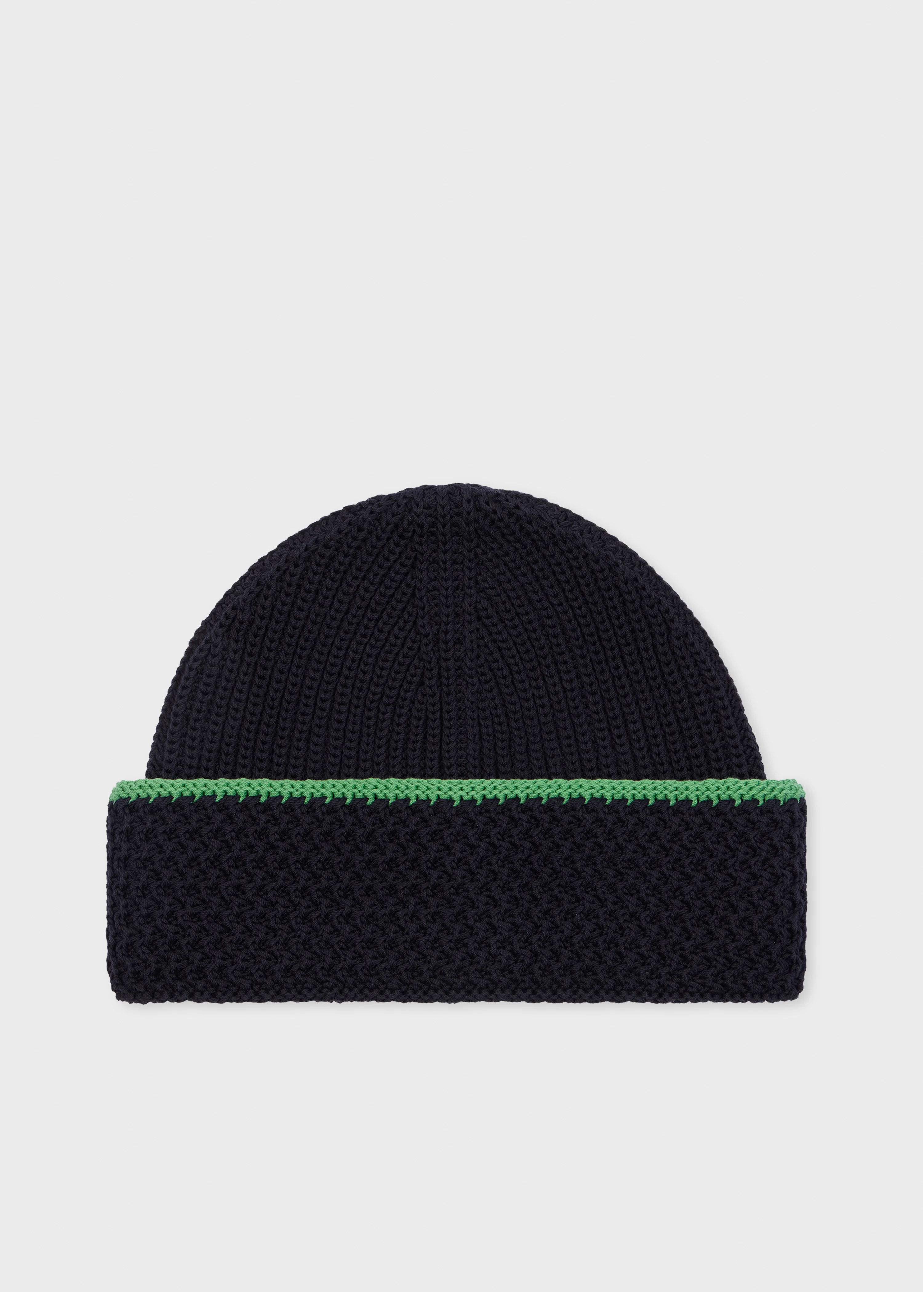 Navy Cotton Beanie - 1