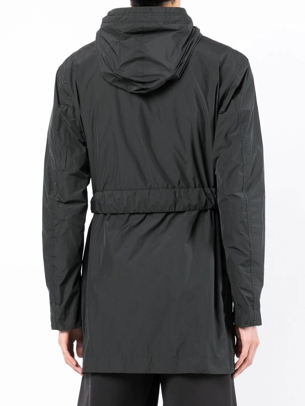 tied-waist parka coat - 4