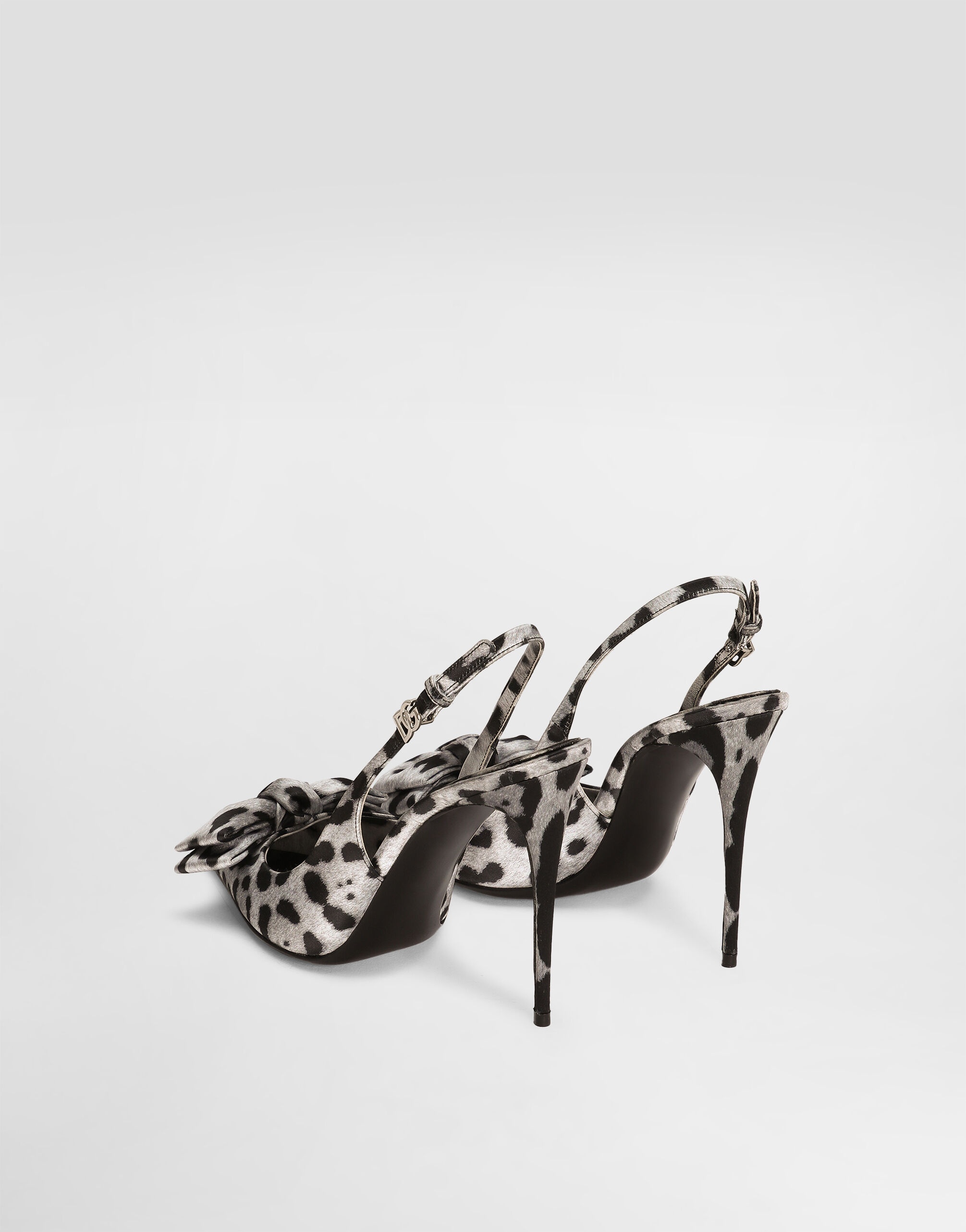 Leopard-print satin slingbacks - 3