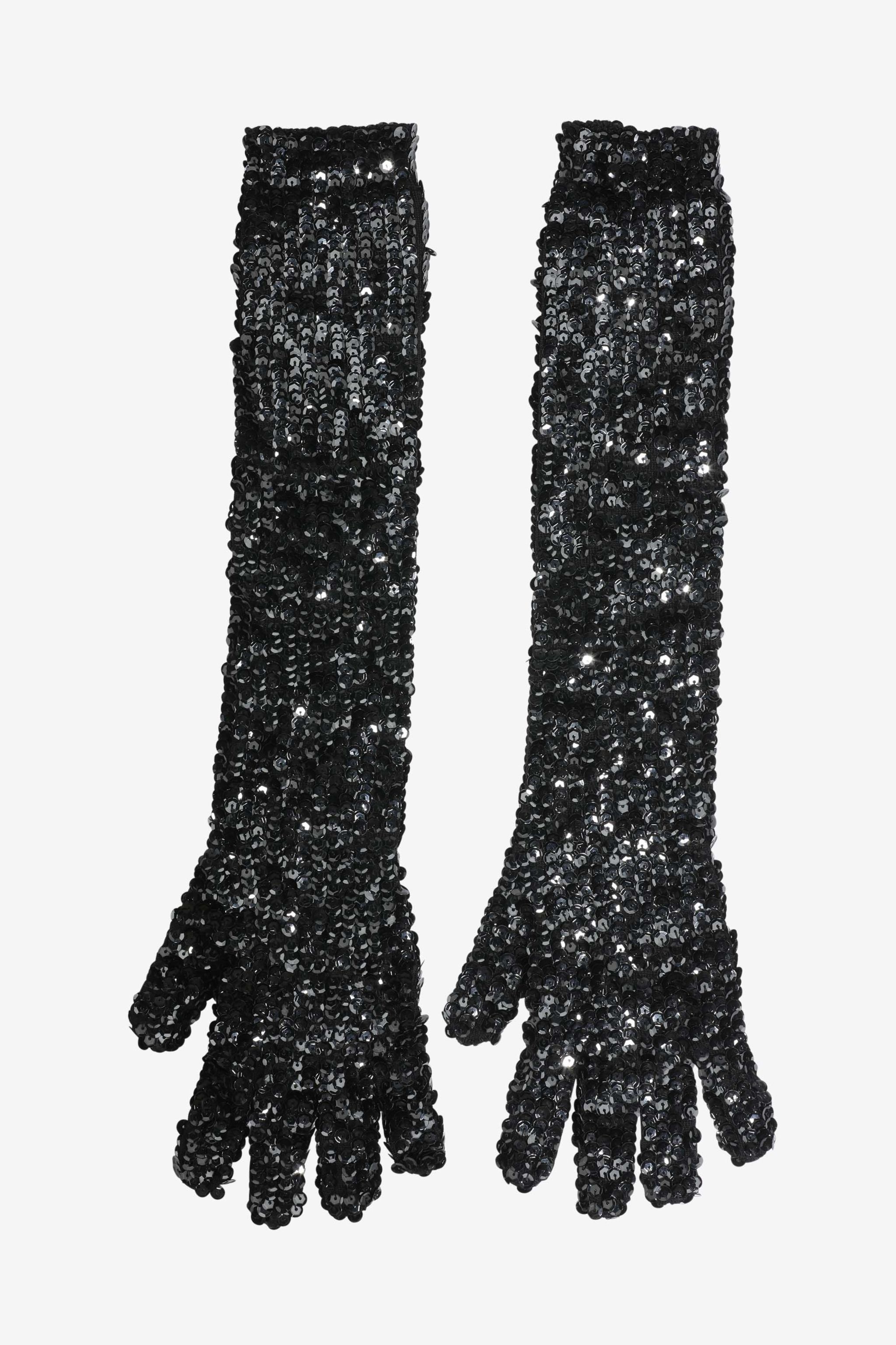 SEQUINNED GLOVES - 1