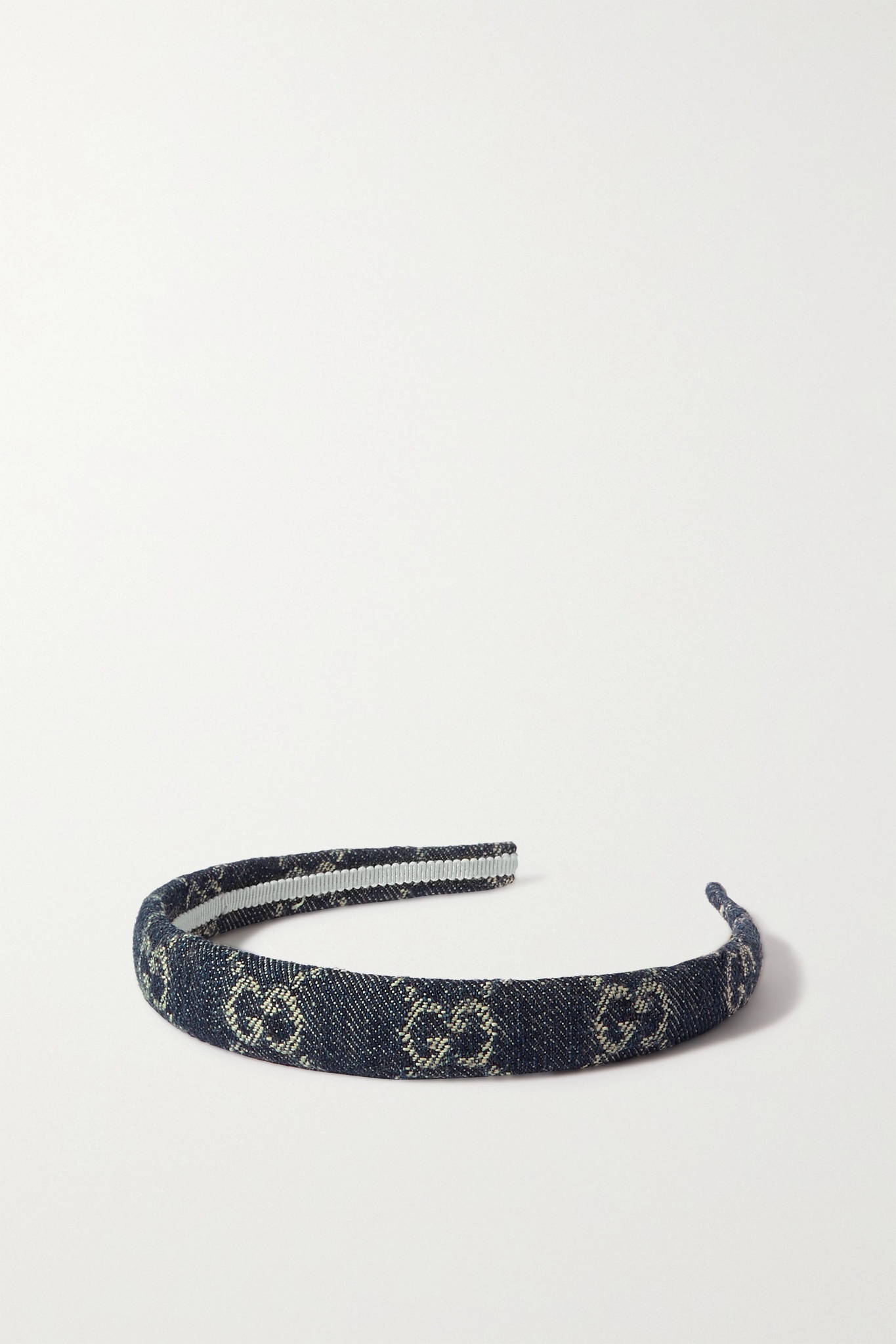 + NET SUSTAIN organic denim-jacquard headband - 1