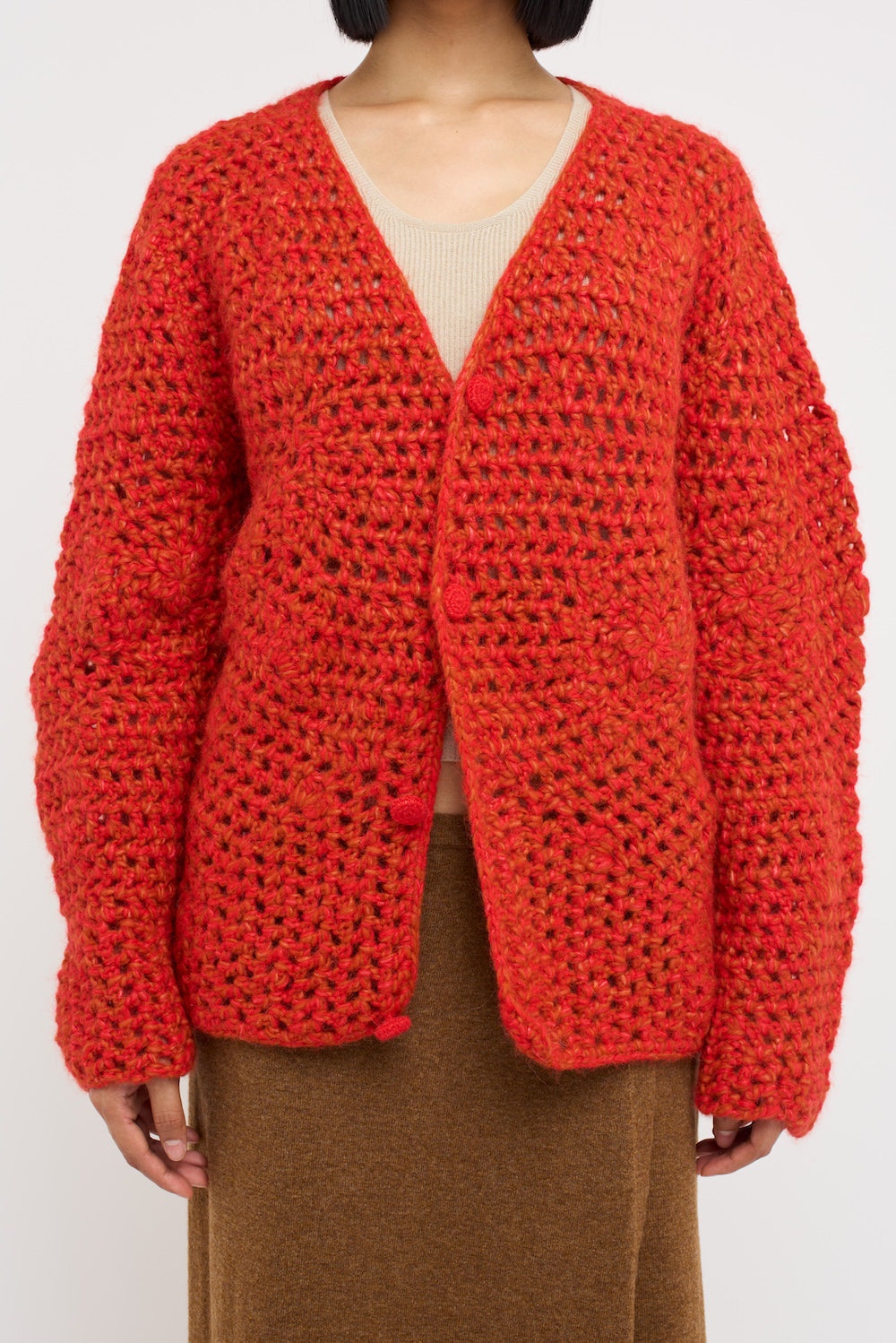 CROCHET WOMEN'S BOXY CARDIGAN - 4