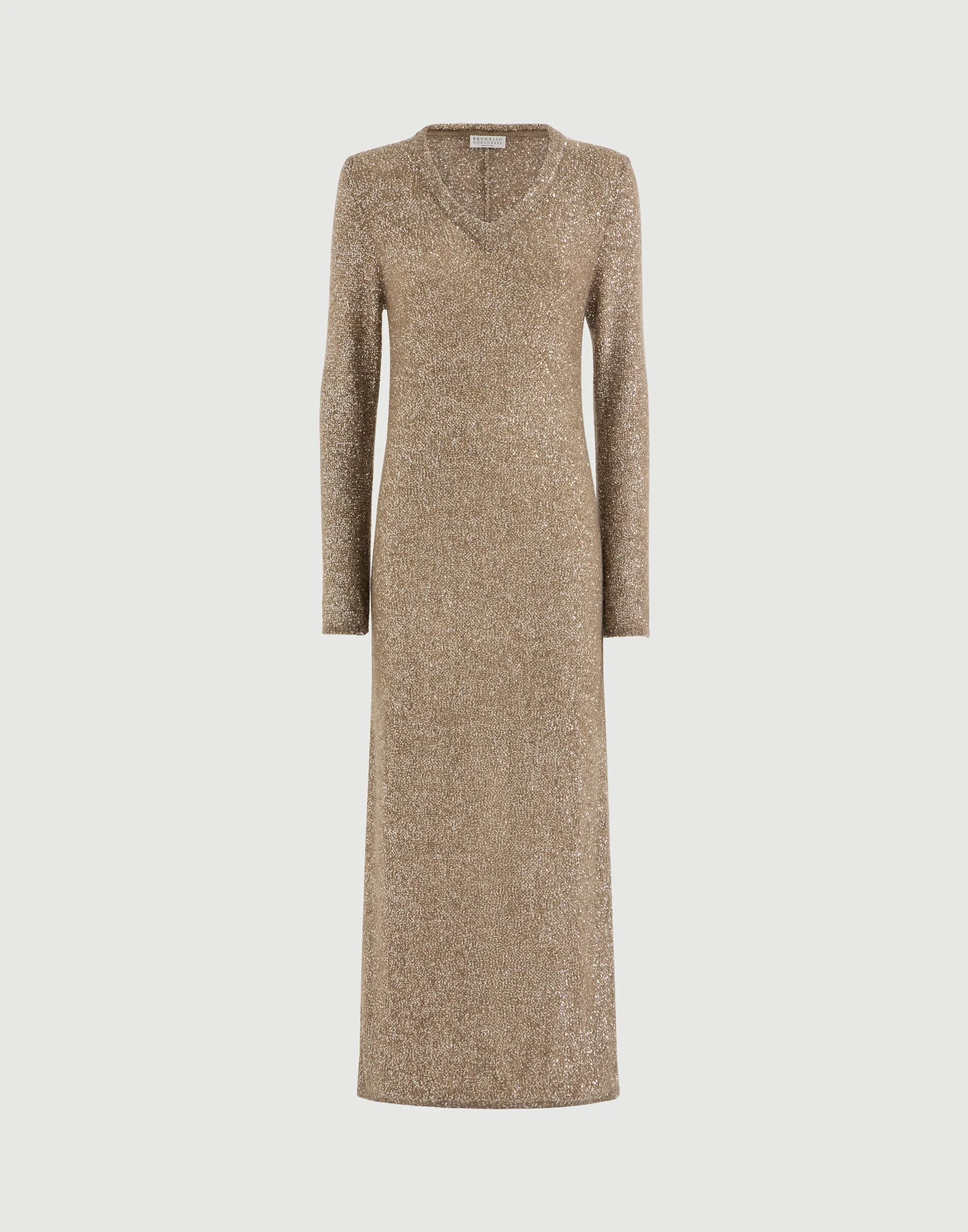 Mohair and wool dazzling texture knit dress with monili - 1