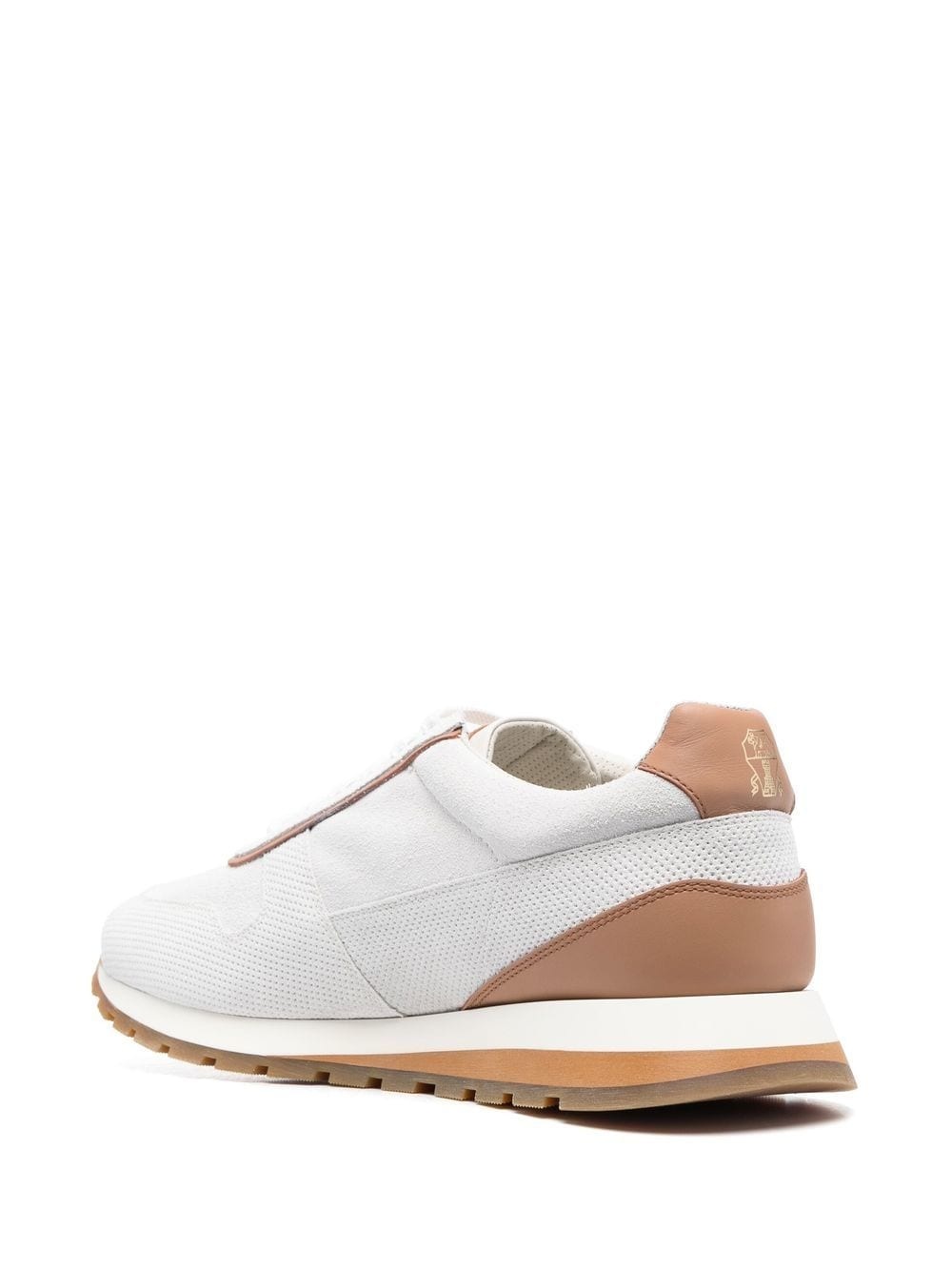 low-top panelled sneakers - 3