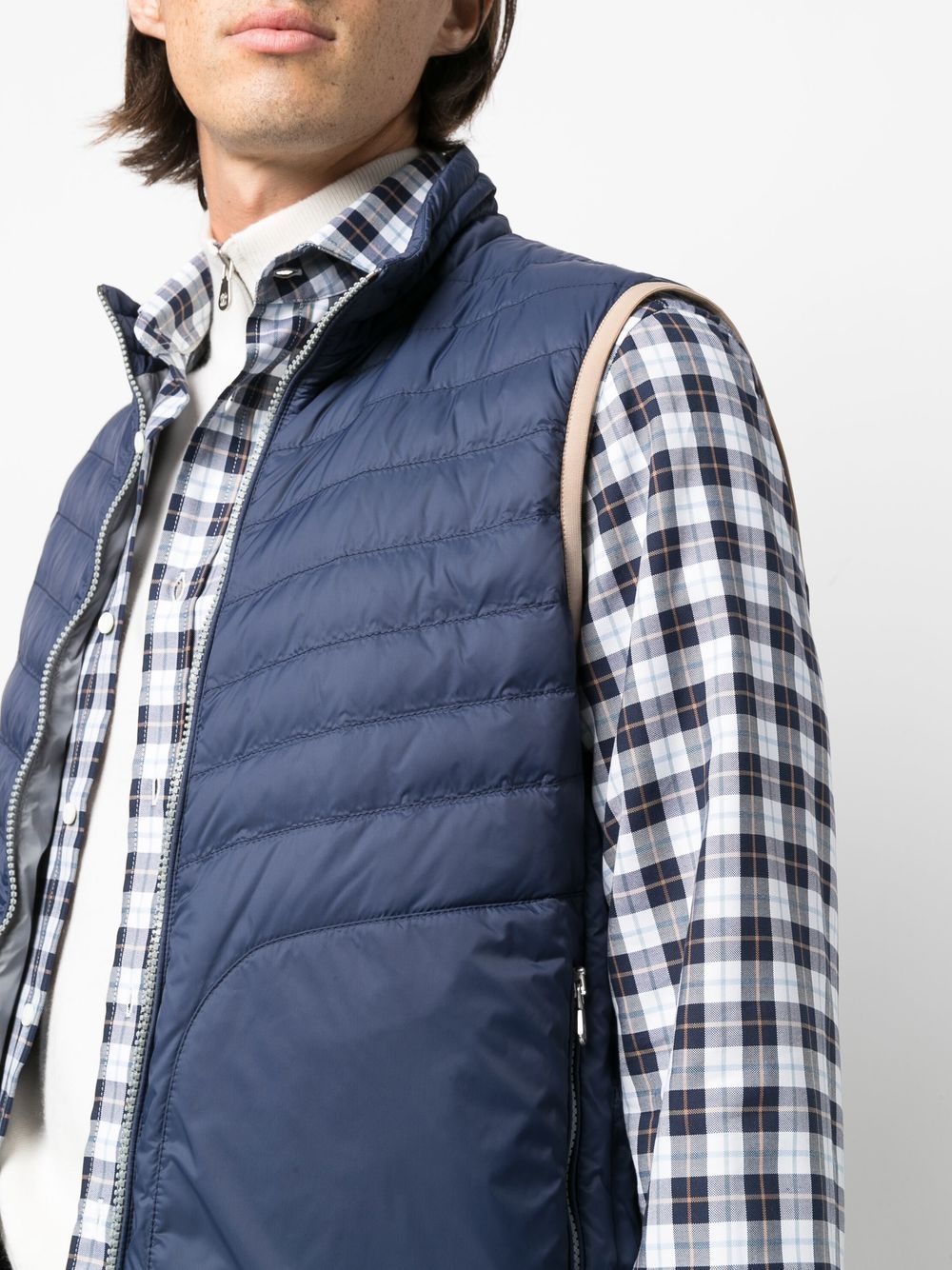 quilted zip-up gilet - 5