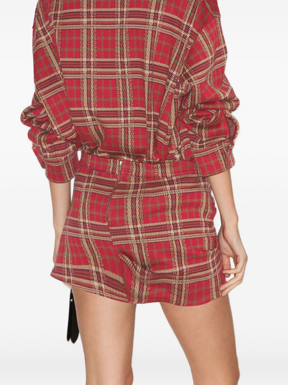 belted plaid skirt - 4