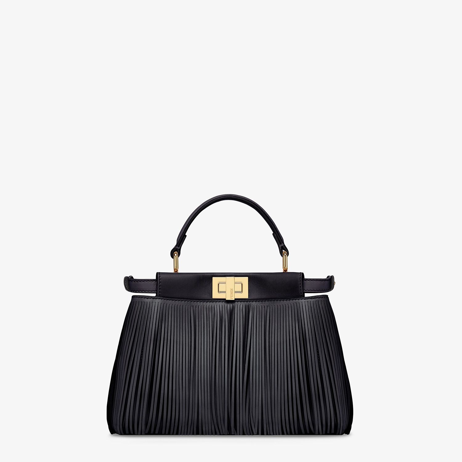 Black leather bag with fringes - 4