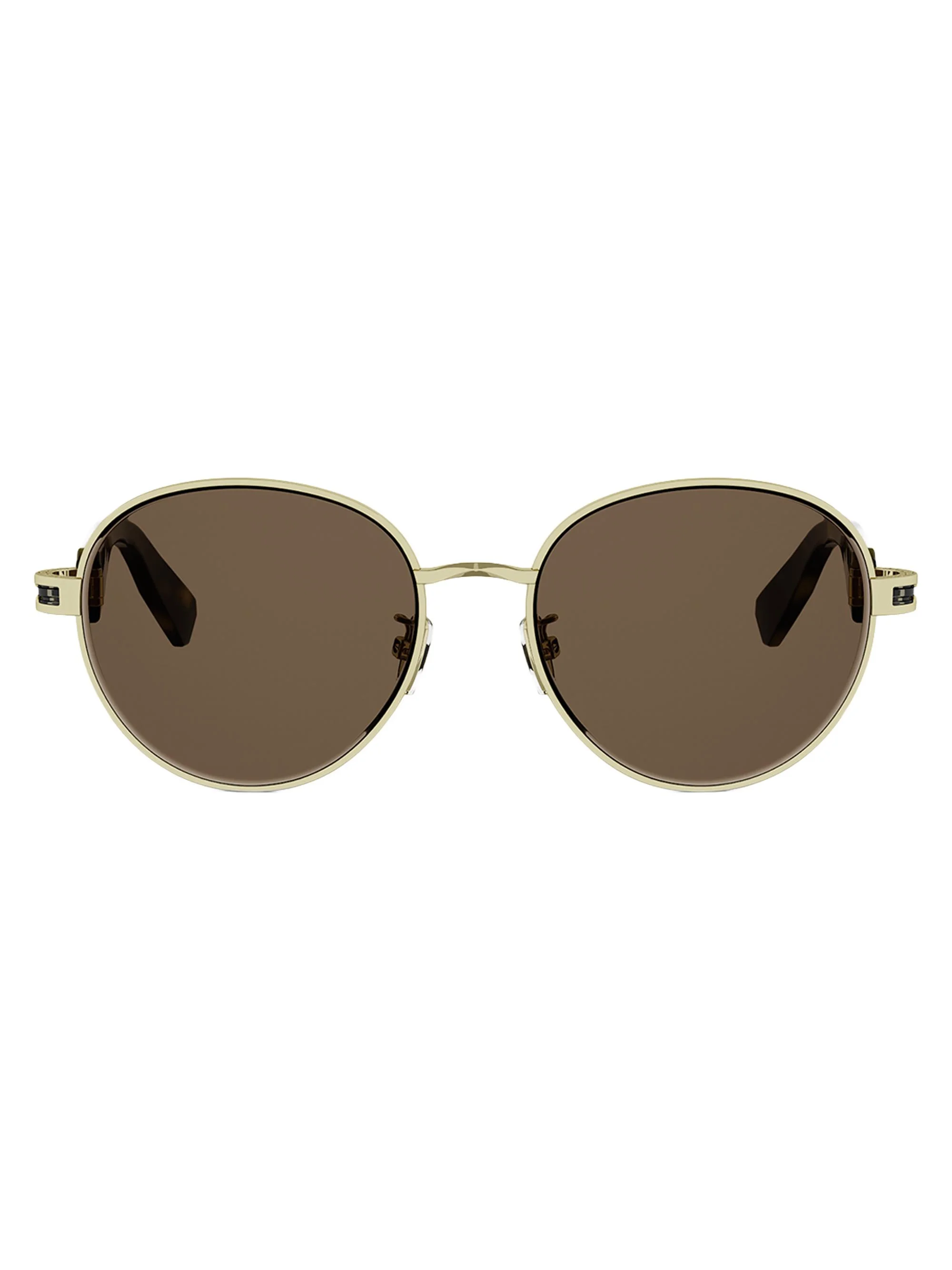 Men's B. Zero1 55MM Round Sunglasses - Gold Brown - 1