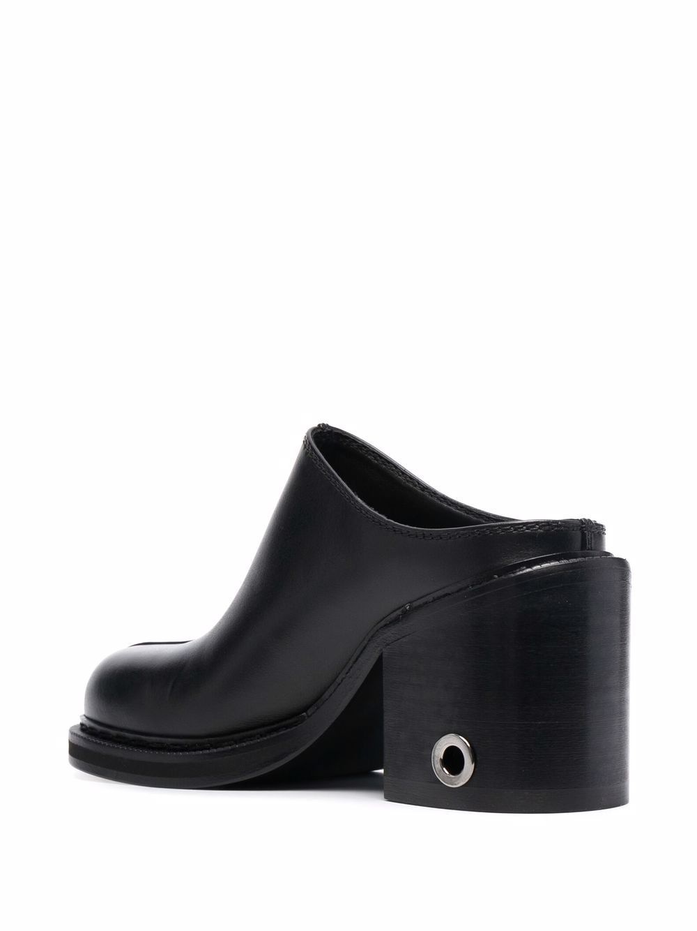 leather 95mm heeled mules - 3