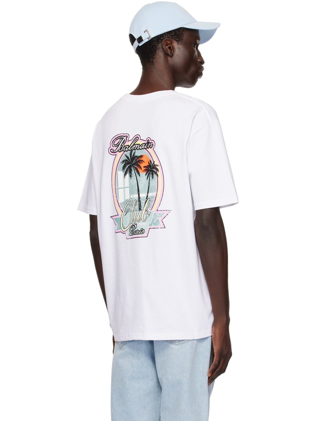 White 'Club Balmain' T-Shirt - 3