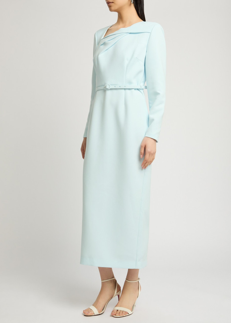 ROLAND MOURET Roland Mouret Belted Crepe Midi Dress outlook